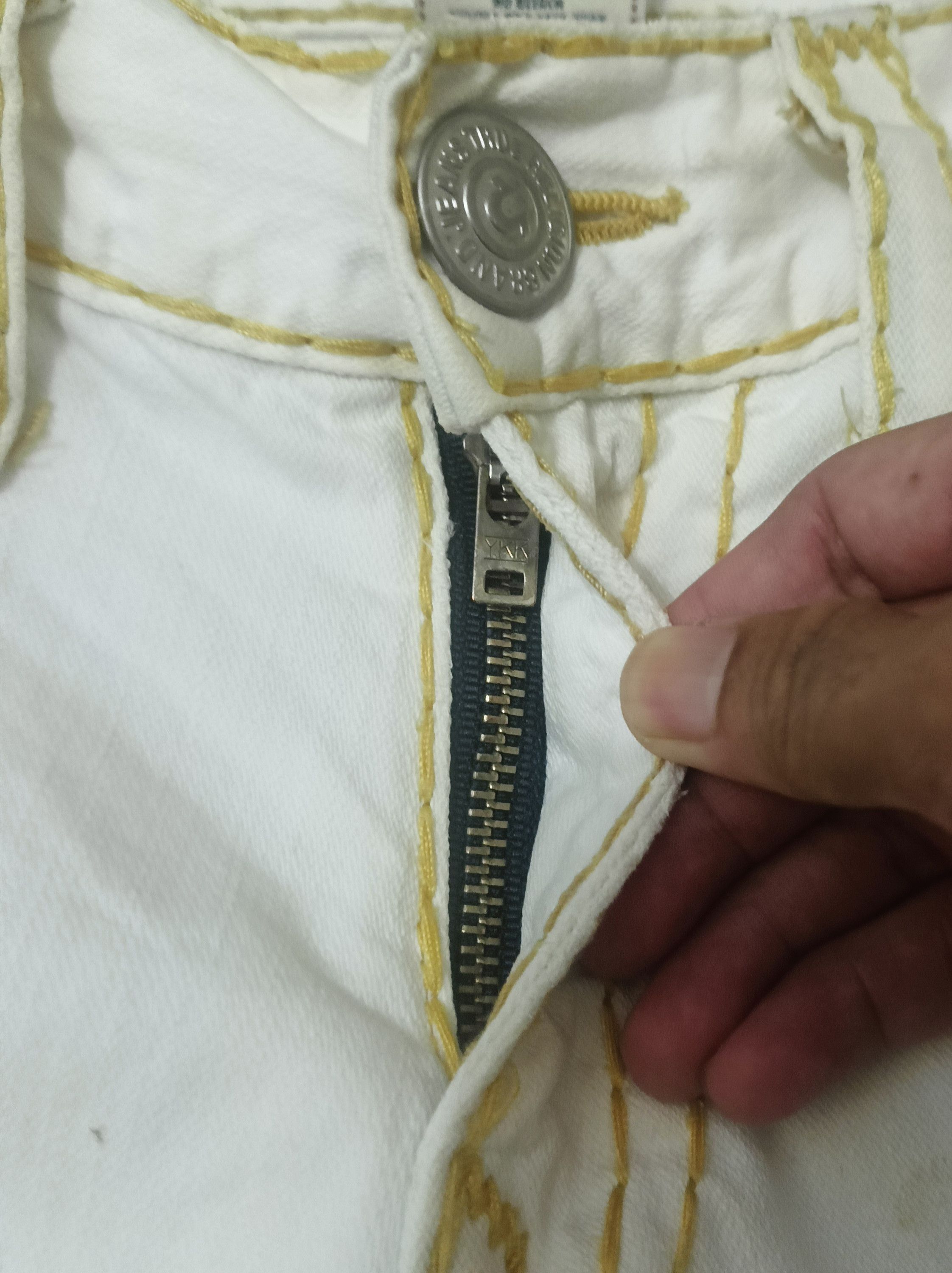 True Religion Rare!!! True Religion Row Seat Flared Yellow Gold Stitch Size US 32 / EU 48 - 5 Thumbnail