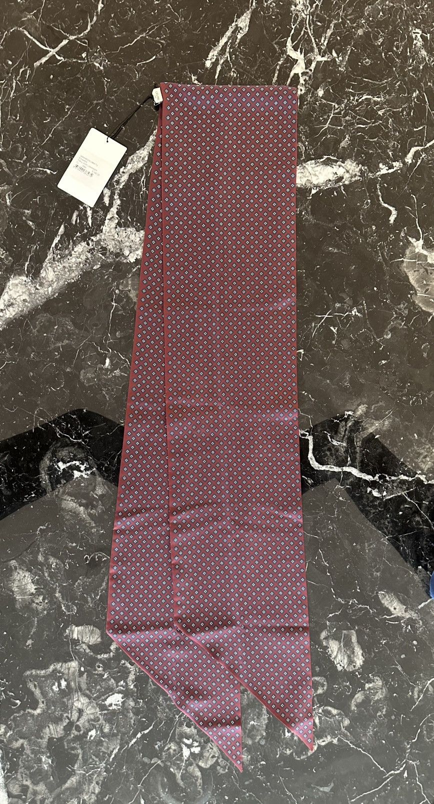 Celine 23AW Silk Scarf Burgundy Paisley Size ONE SIZE - 12 Thumbnail