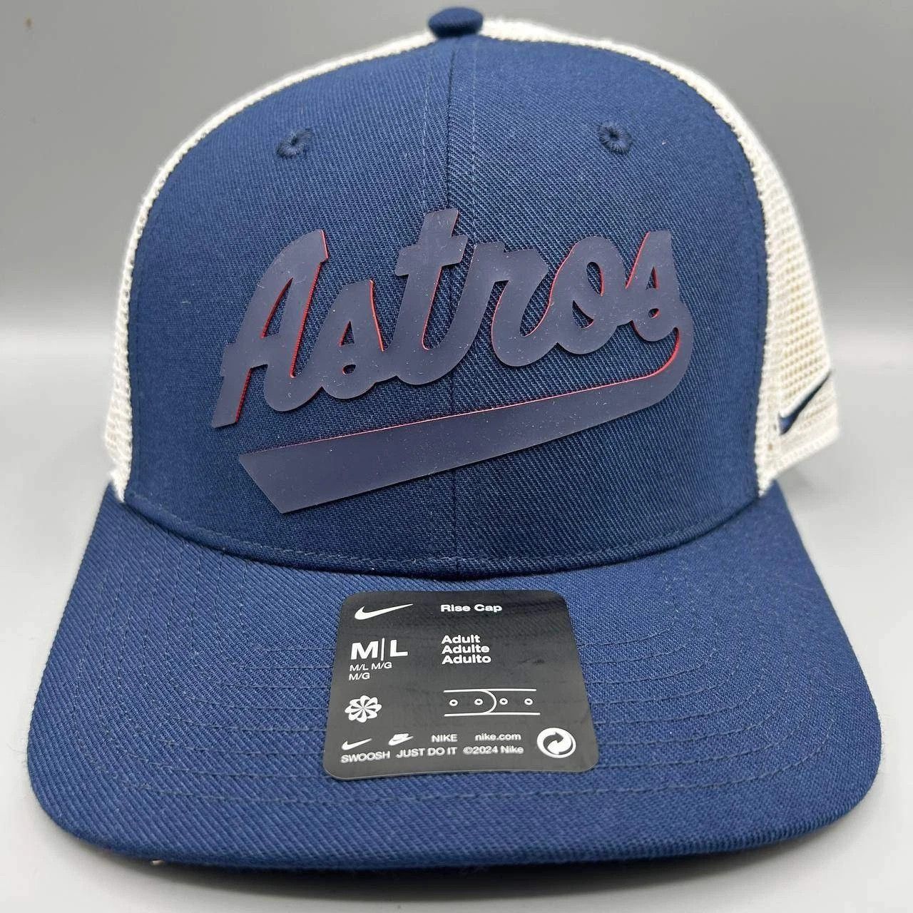 Nike Houston Astros x Nike Rise Trucker Hat Men M-L Snap Back New Size ONE SIZE - 1 Thumbnail