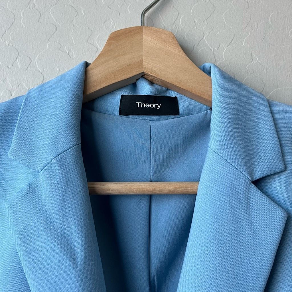 Theory Theory Blazer Light Blue Button Down Carissa Classic Suit Ja Size XS / US 0-2 / IT 36-38 - 5 Thumbnail