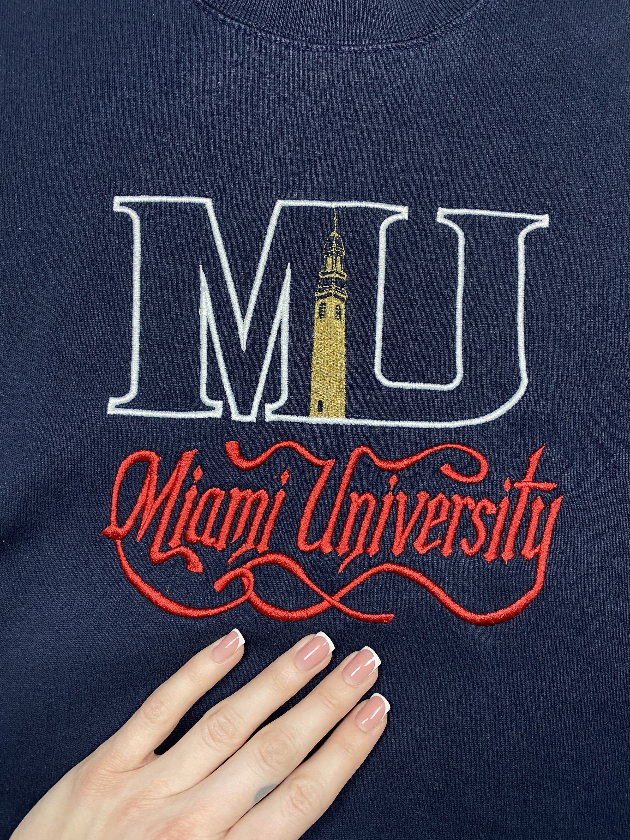 Champion University of Miami 90s Vintage Mens Crewneck Sweatshirt Size US XL / EU 56 / 4 - 3 Thumbnail