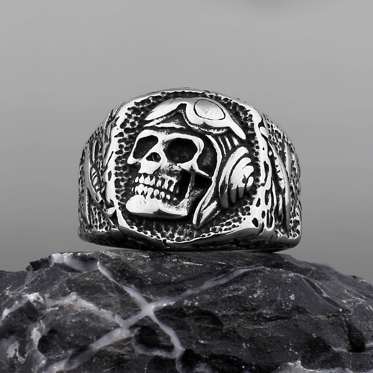 Vintage Titanium Locomotive Skull Size 44 - 2 Thumbnail