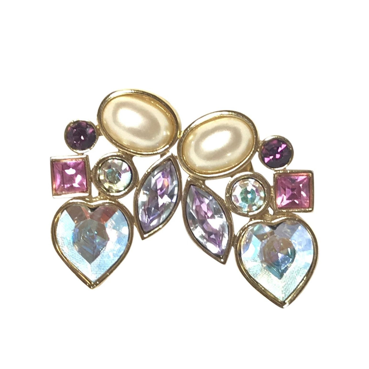 Yves Saint Laurent Vintage Yves Saint Laurent crystal and pearl earrings. Size ONE SIZE - 1 Thumbnail