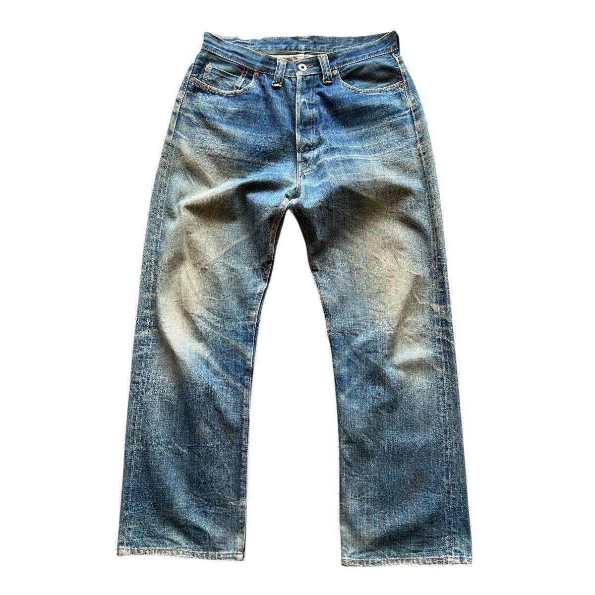 Denime Vintage Denime Authentic Leather Patch Slevedge DenimJeans Size US 30 / EU 46 - 1 Thumbnail