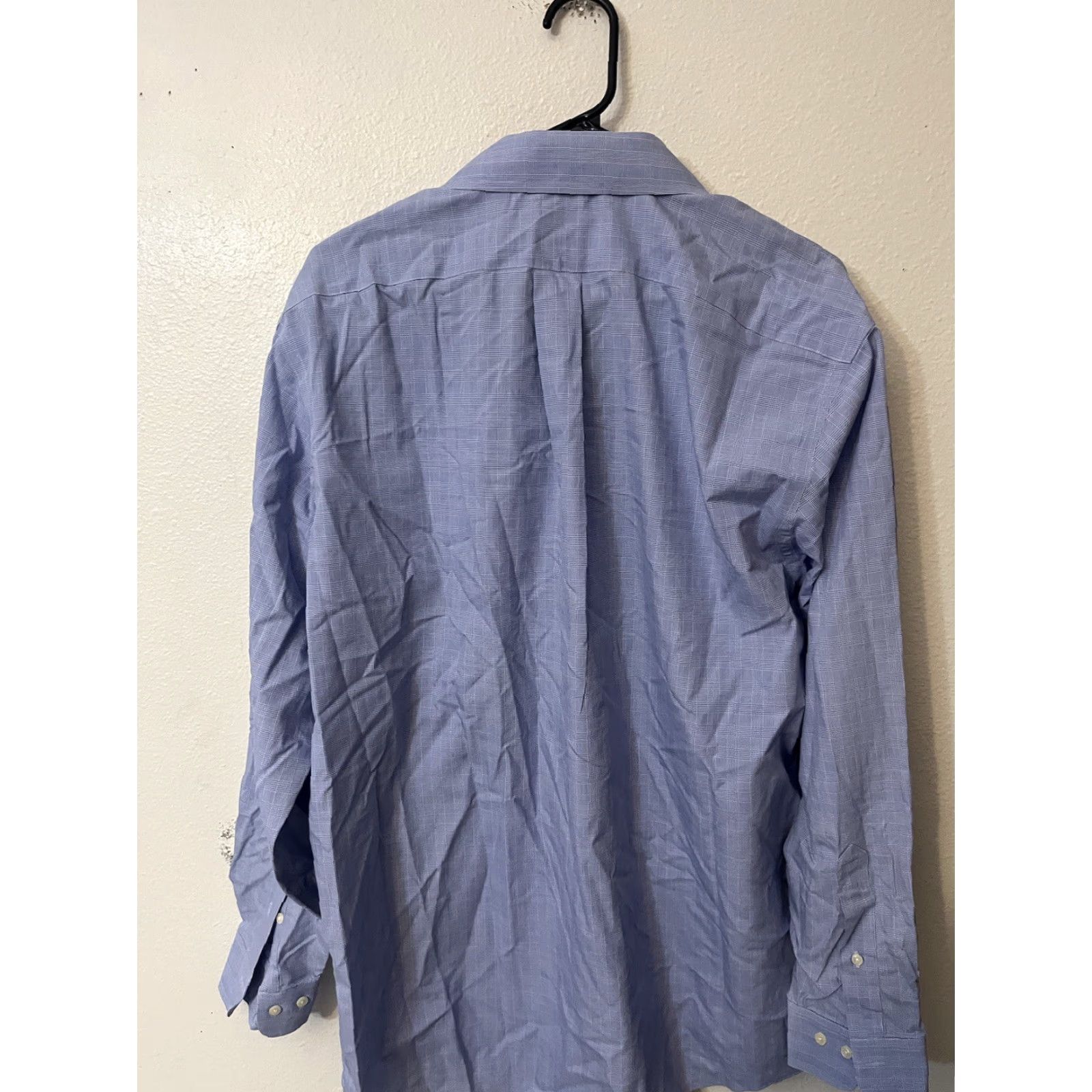 Brooks Brothers Brooks Brothers 346 Blue Plaid Dress Shirt 16.5-4/5 Regular Men Knitted Non-Iron Pocket Cuffed 100% Cotton Size 42R - 3 Thumbnail