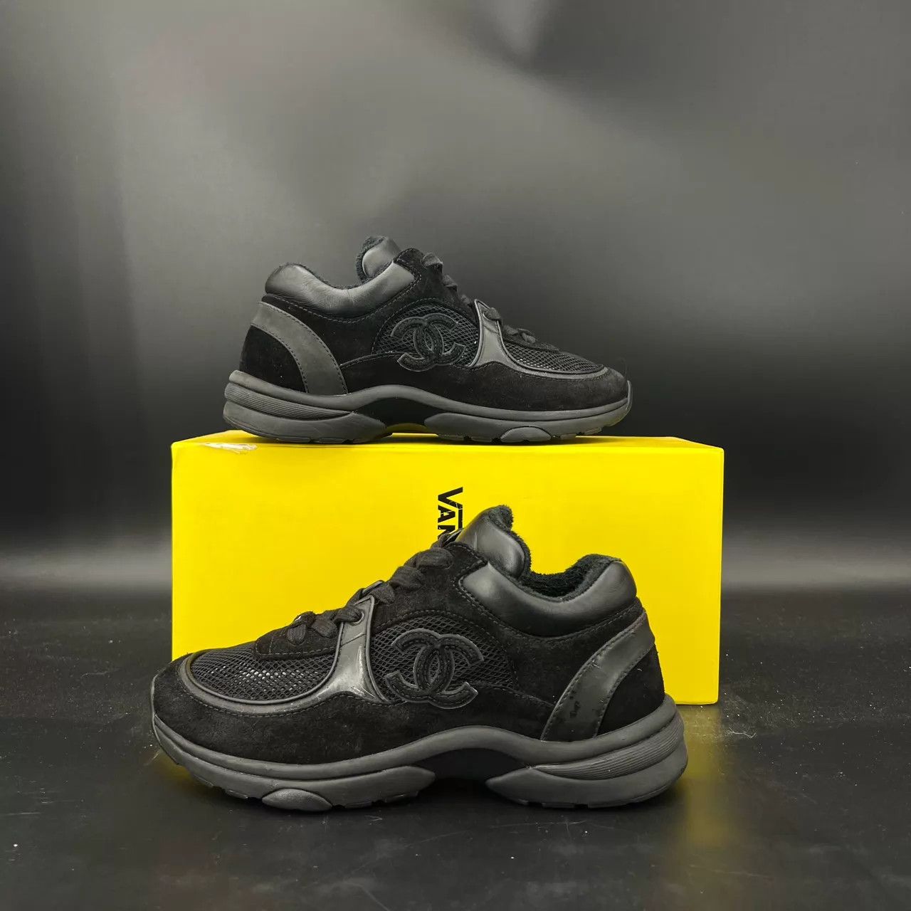 Chanel Chanel CC Black Warrior Sneaker 36.5 Worn Once Size US 6 / IT 36 - 7 Thumbnail