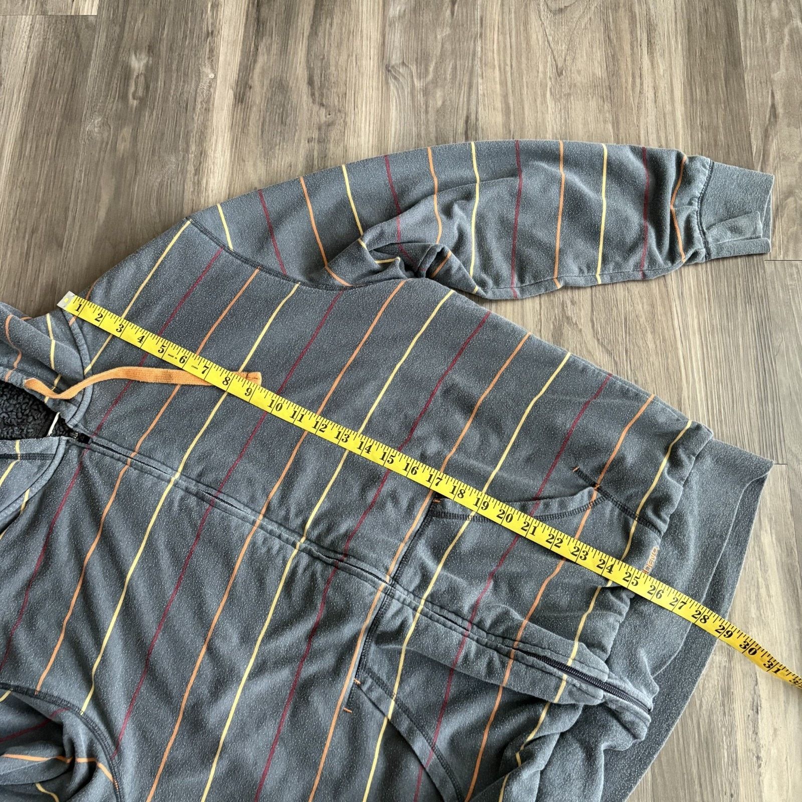 Vintage Vintage Y2K Striped Sherpa Lined Zip Up Hoodie Men's Size XL Size US XL / EU 56 / 4 - 4 Thumbnail