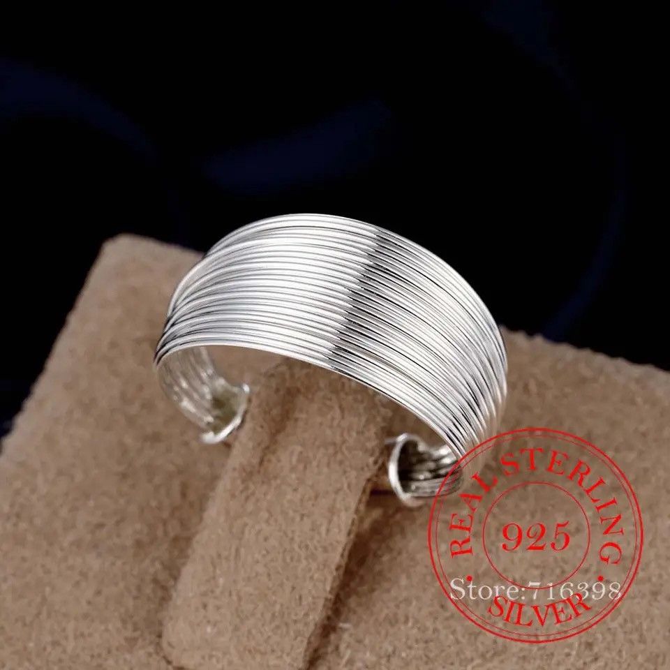 Jewelry × Vintage 100% 925 Sterling Silver Open Ring Size ONE SIZE - 3 Thumbnail
