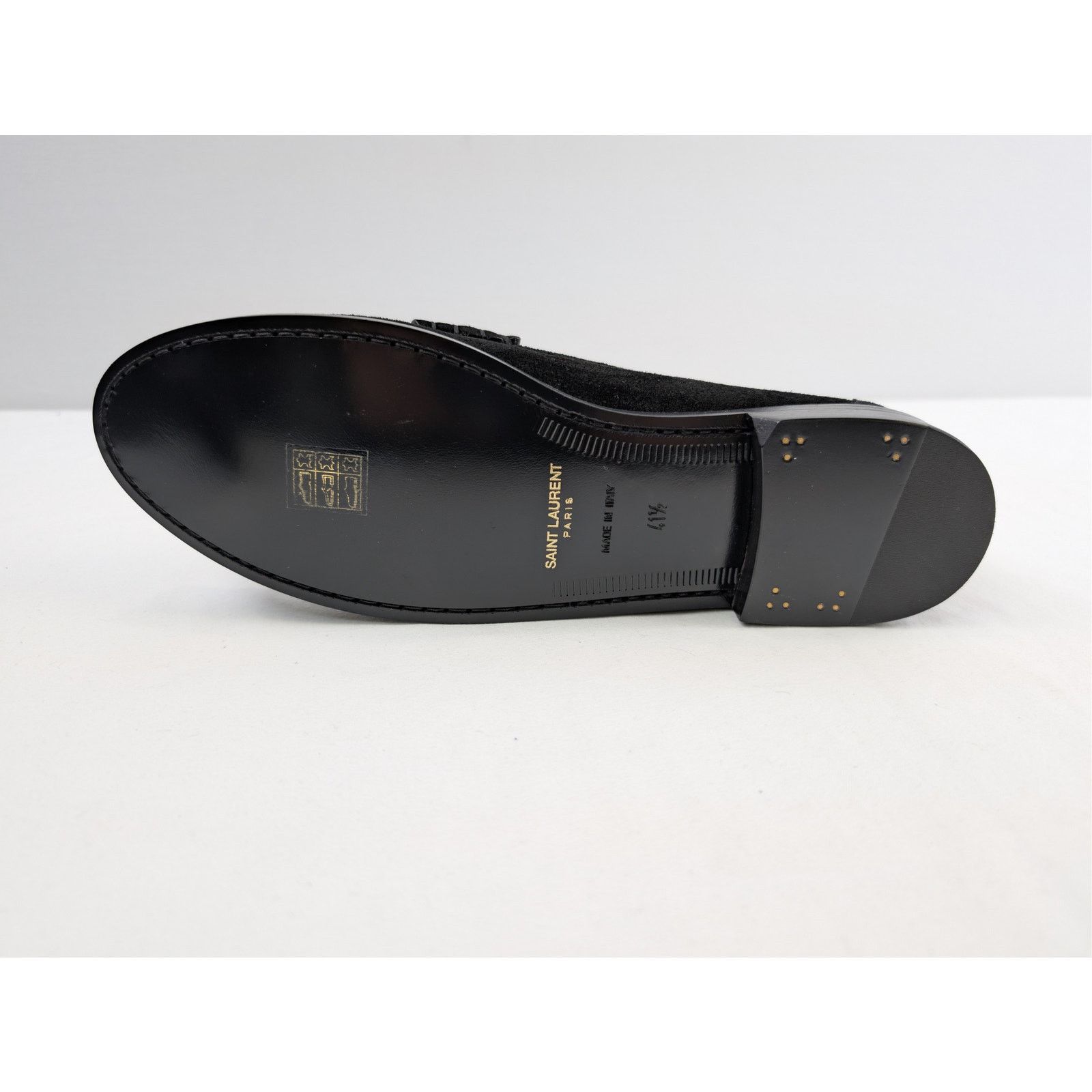 Saint Laurent Paris o1rshd1 Suede Loafers Shoe Boots in Black Size US 8.5 / EU 41-42 - 10 Thumbnail