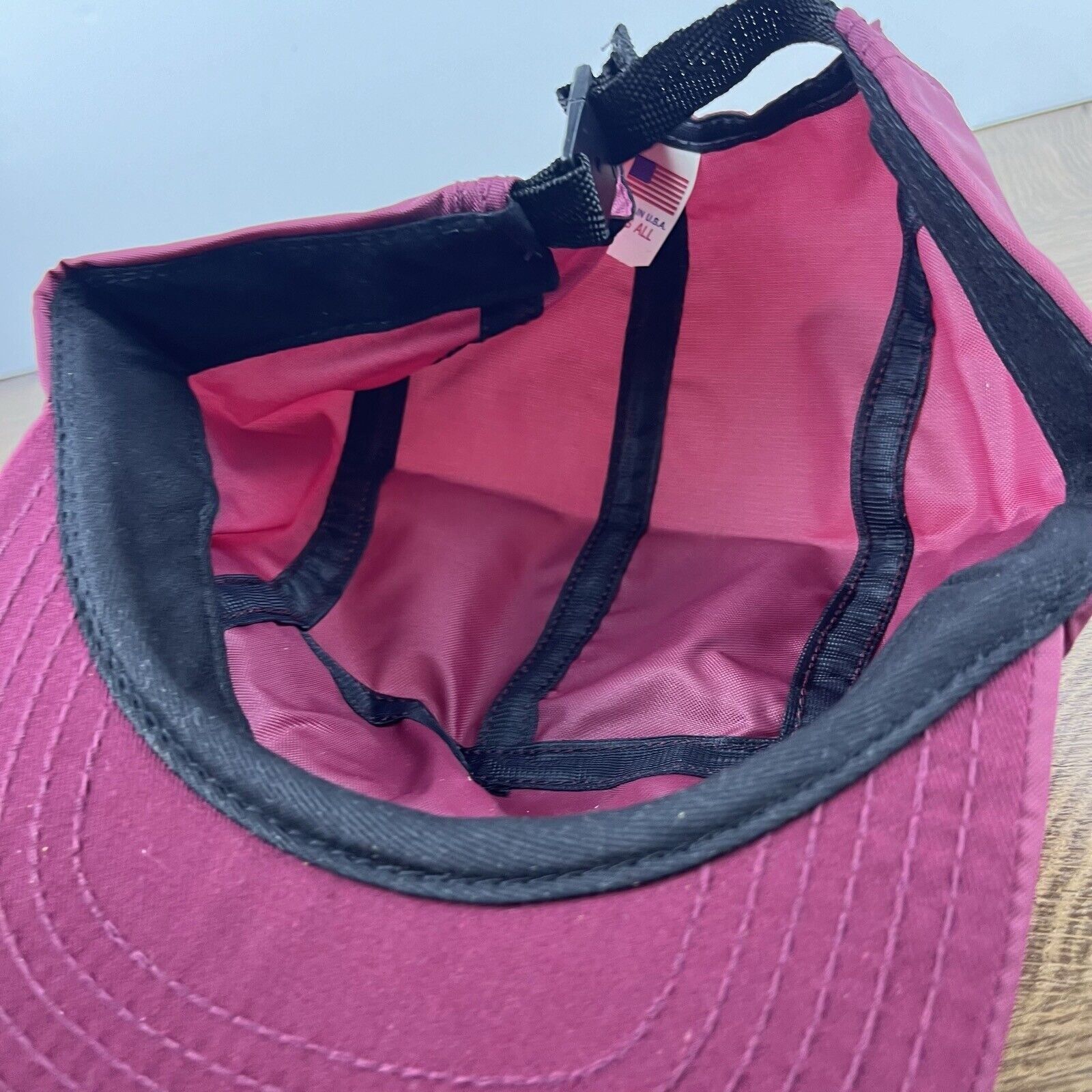 Other Maroon Red Running Hat Athletic Cap Red Adjustable Hat Red A Size ONE SIZE - 11 Thumbnail