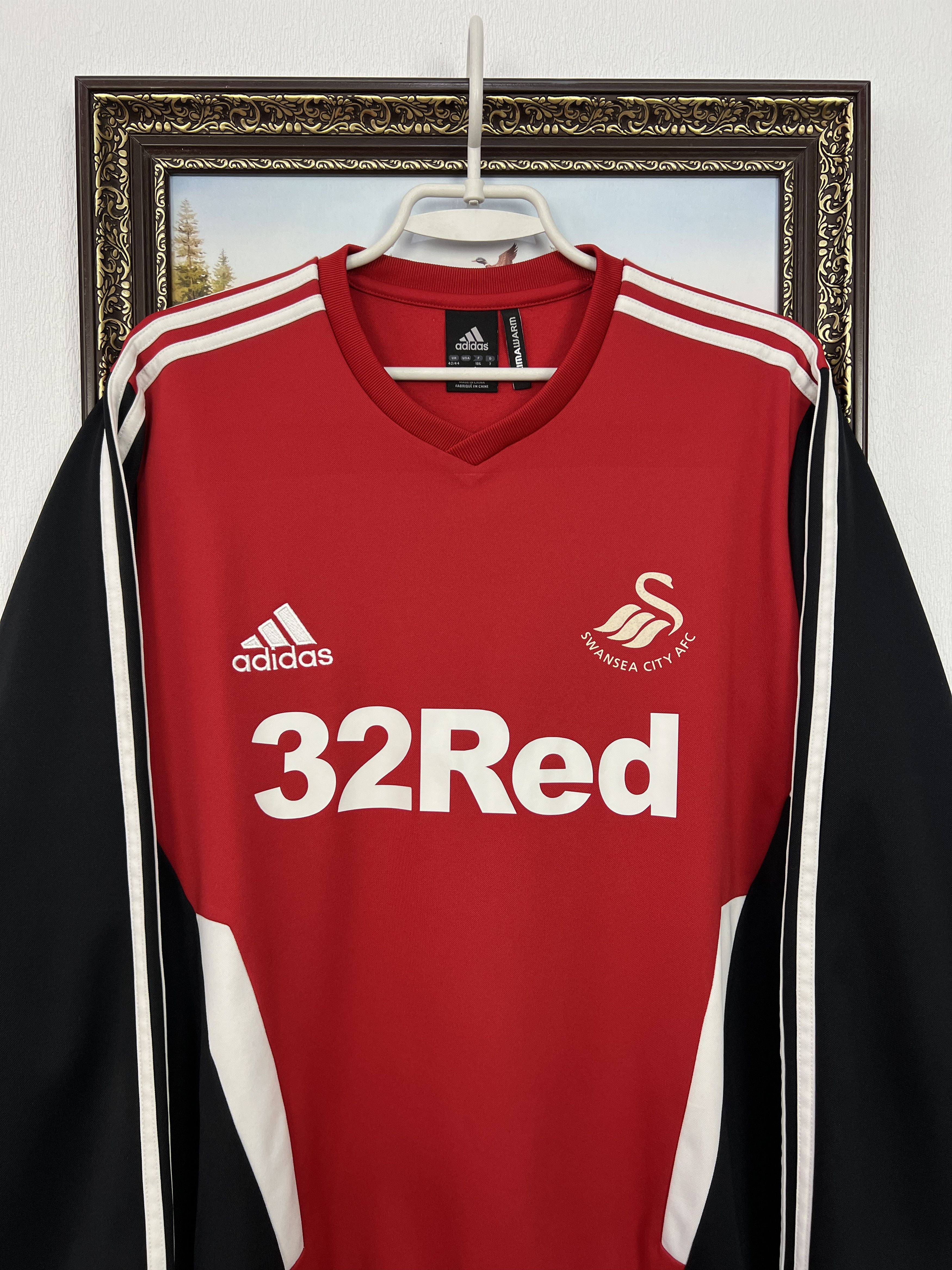 Adidas Swansea City Football Sweatshirt Soccer Crewneck Jacket Size US L / EU 52-54 / 3 - 2 Thumbnail