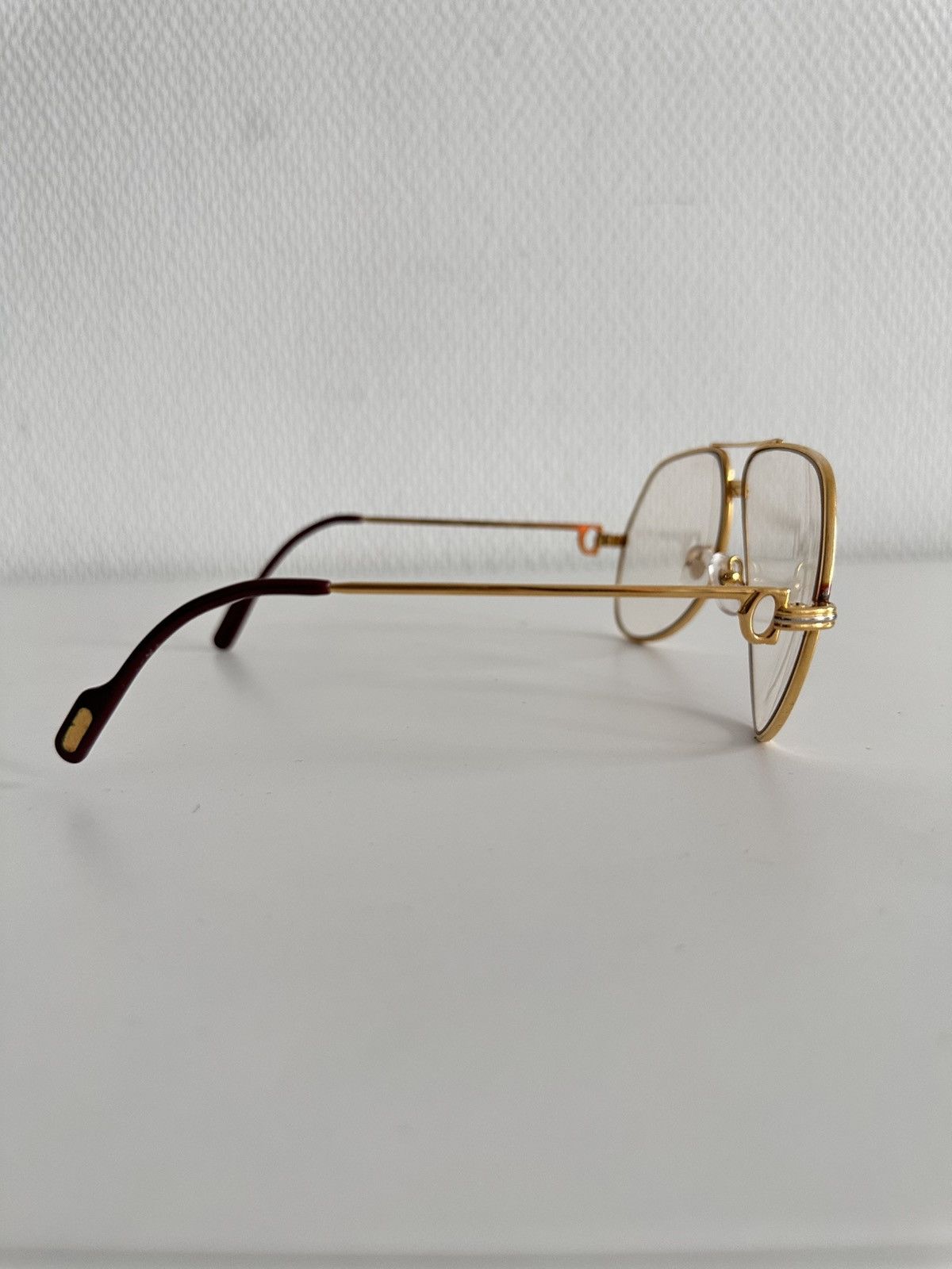 Cartier Vintage 90’s Cartier Vendome Louis 22k Gold Plated Glasses Size ONE SIZE - 4 Thumbnail