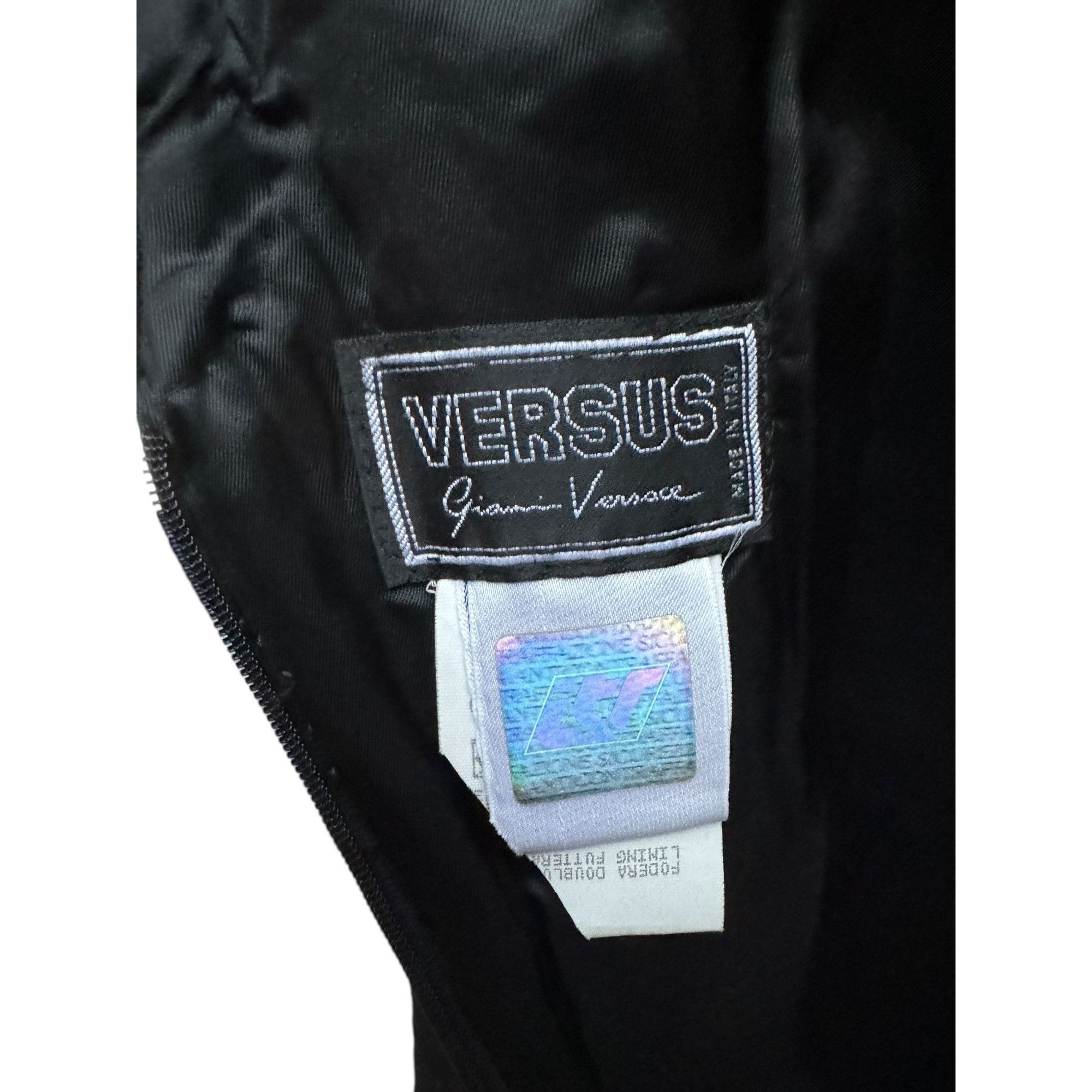 Versace Vintage Black Embossed Dress Size S / US 4 / IT 40 - 6 Thumbnail
