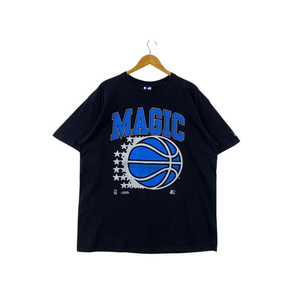 NBA × Starter × Vintage Pick!! Vtg 90's NBA MAGIC ORLANDO Faded Top Tee Tshirt Size US XL / EU 56 / 4 - 1 Thumbnail
