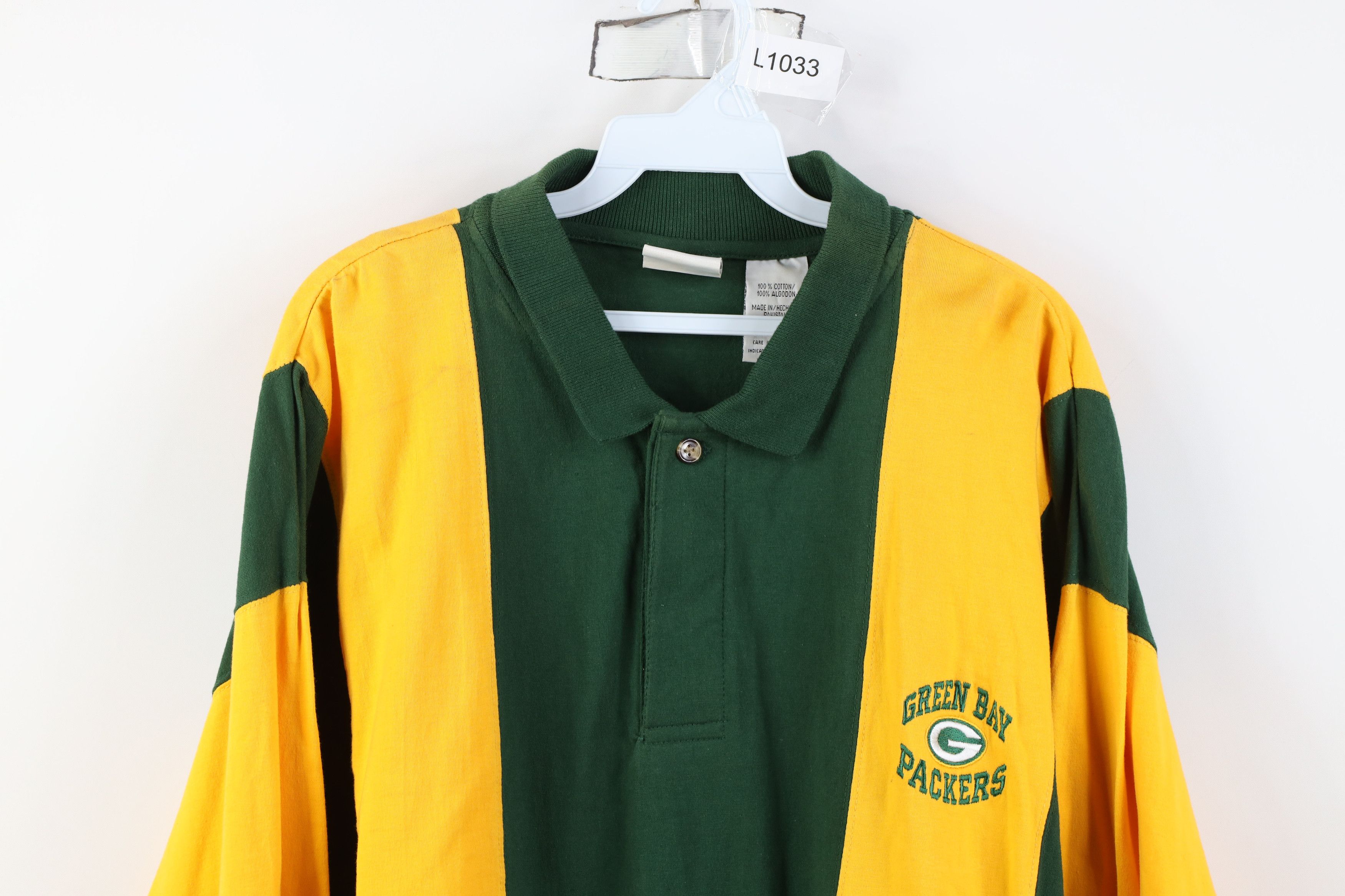 Vintage Vintage 90s Green Bay Packers Long Sleeve Polo Shirt Size US XL / EU 56 / 4 - 2 Thumbnail