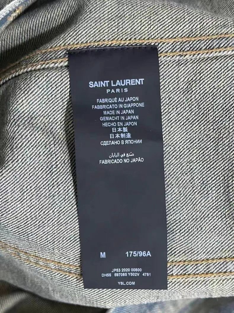 Saint Laurent Paris Saint Laurent Blue washed denim jacket Size US M / EU 48-50 / 2 - 6 Thumbnail