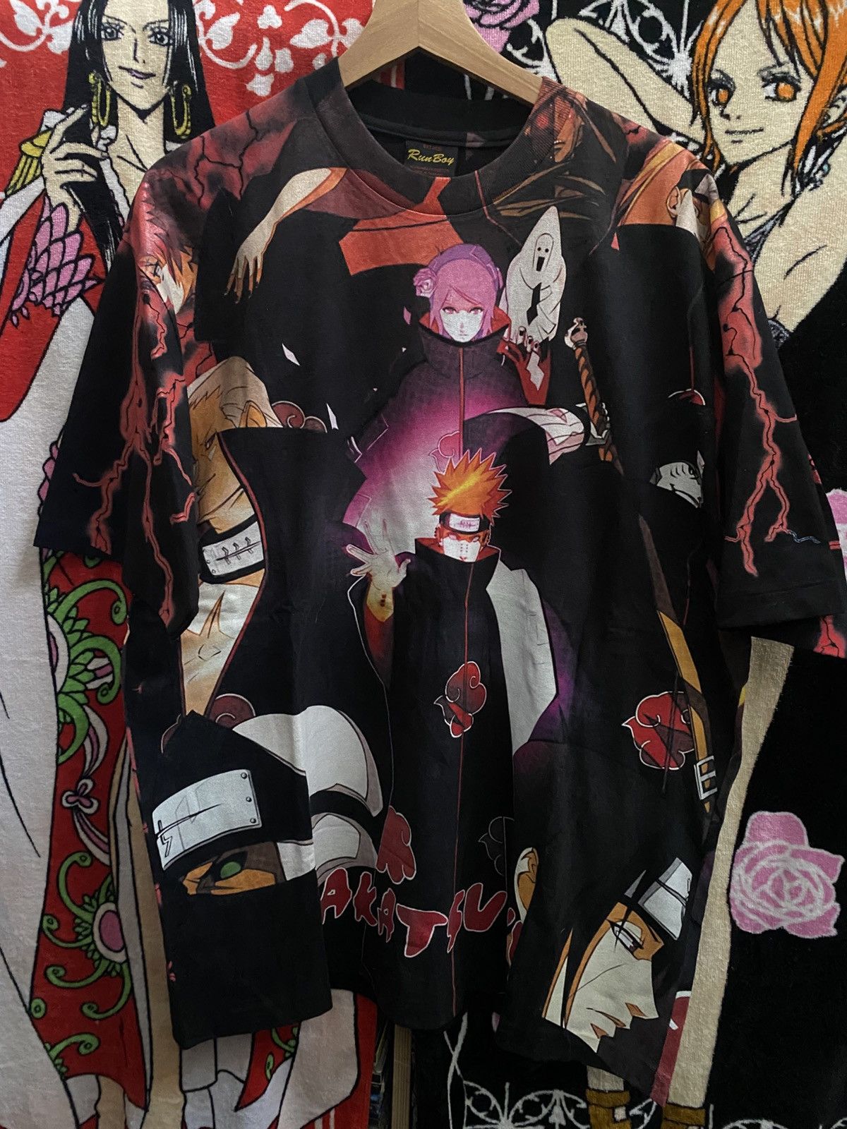 Anime VINTAGE ANIME NARUTO SHIPPUDEN AKATSUKI OVERPRINT Size US XL / EU 56 / 4 - 1 Thumbnail