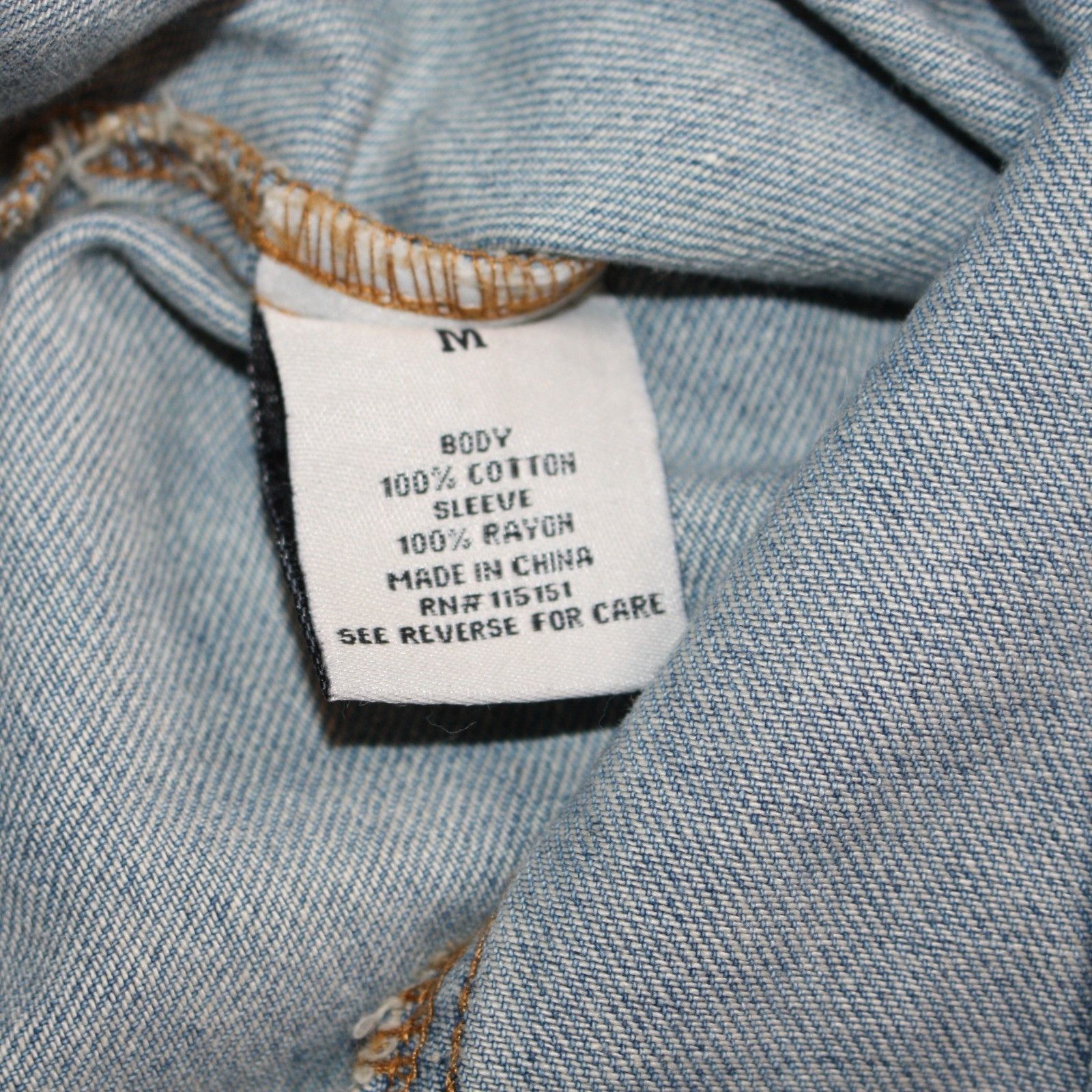 Other Romeo & Juliet Couture Faux Leather Sleeve Denim Jean Jacket Size M / US 6-8 / IT 42-44 - 8 Thumbnail