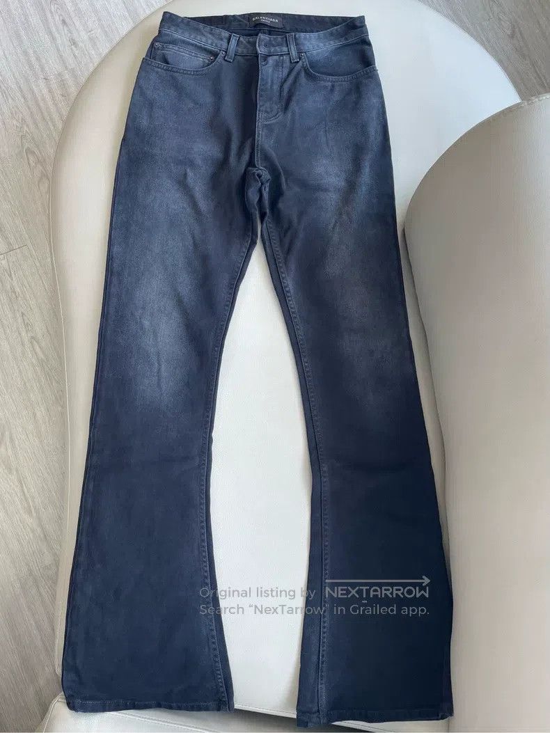 Balenciaga Balenciaga size S Water-Washed Bootcut Flared Jeans Size US 27 - 5 Thumbnail