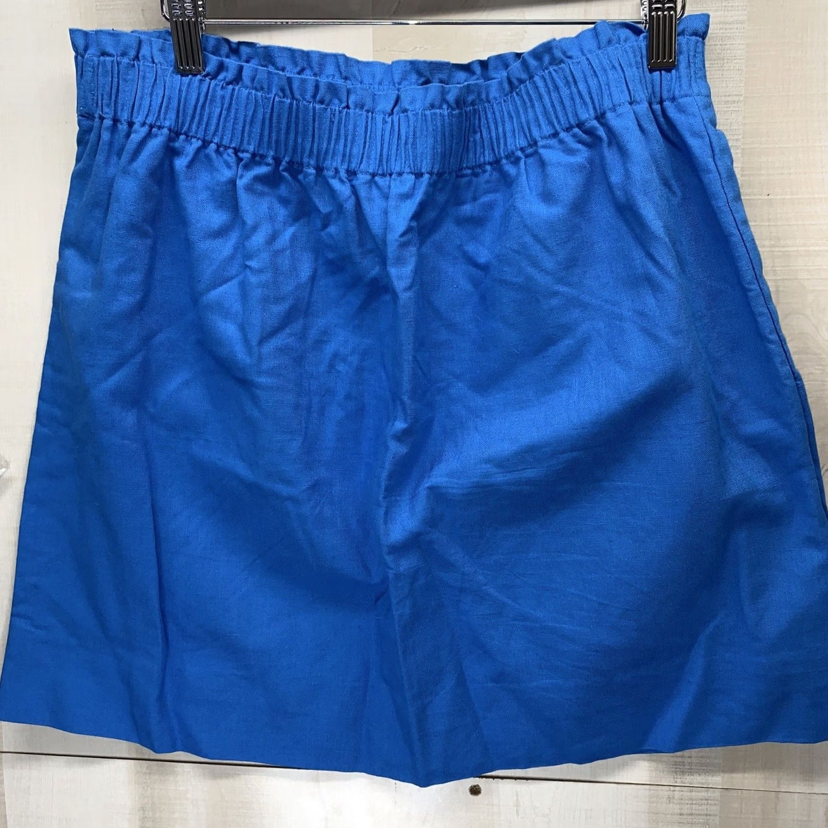 J.Crew VINTAGE J.CREW Skirt Canvas Style Elastic Waist Blue SZ 12 NWT #2542 Size 34" / US 12 / IT 48 - 6 Thumbnail