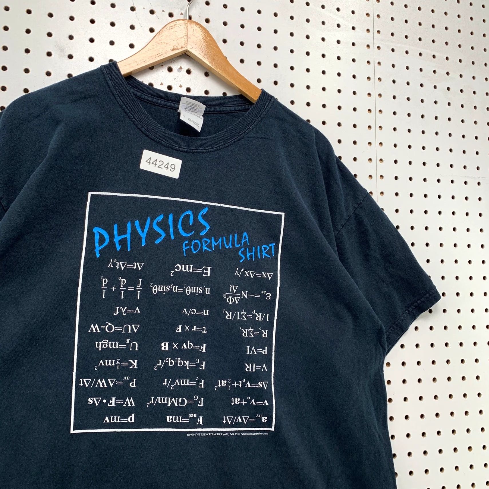 Gildan VINTAGE Funny Physics School T Shirt Mens XL Navy Blue Formula Graohic Tee Size US XL / EU 56 / 4 - 3 Thumbnail