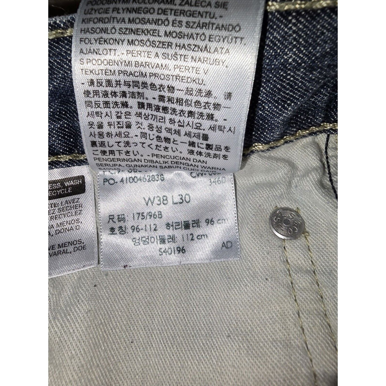 Levi's Y2K Levis 569 Loose Straight Jeans Mens 38x30 Blue Wide Leg Size US 38 / EU 54 - 3 Thumbnail