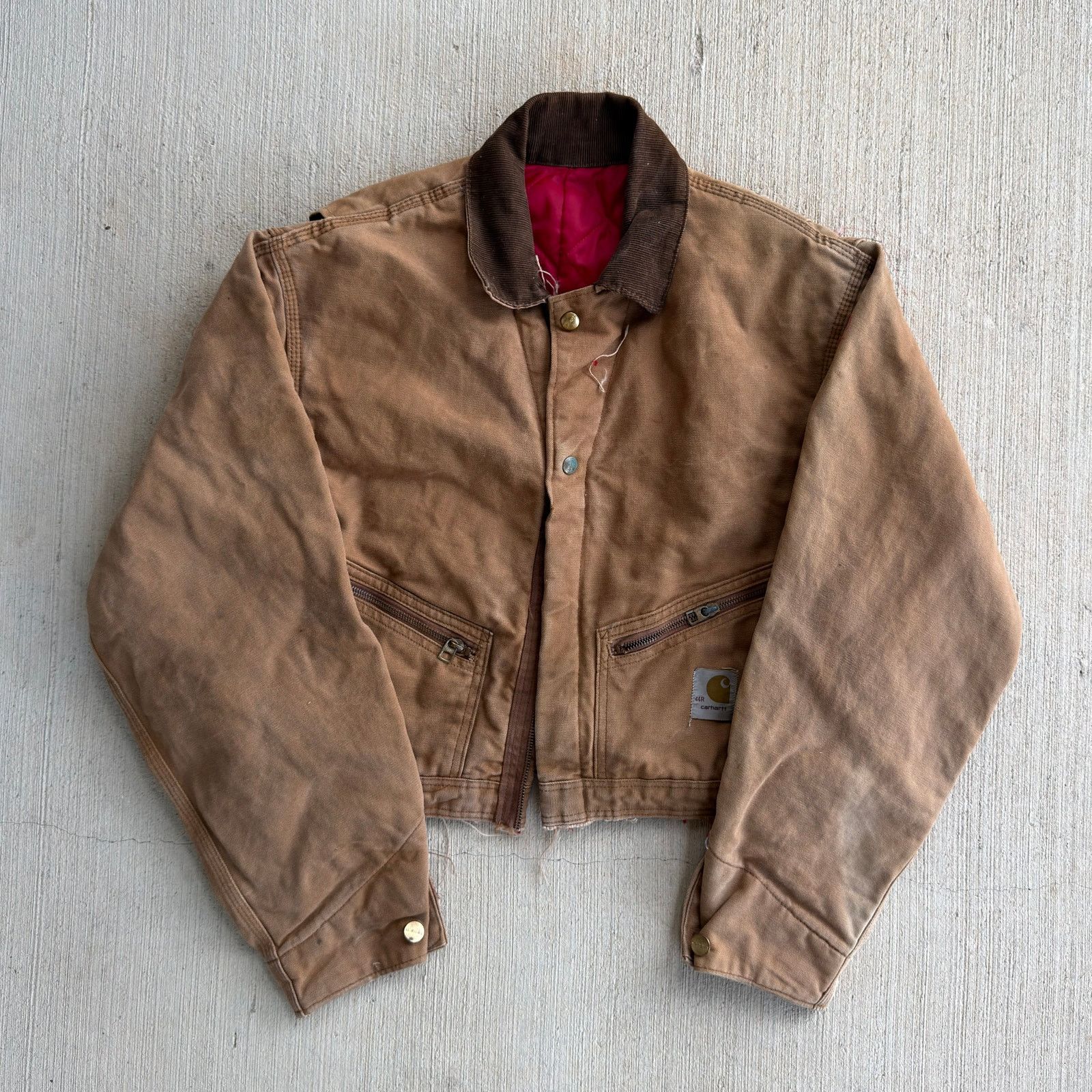 Carhartt × Vintage Carhartt brown cropped Detroit style work wear jacket Size US M / EU 48-50 / 2 - 1 Thumbnail
