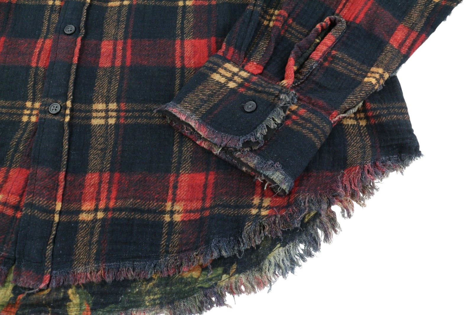 R13 REVERSIBLE DROP NECK S Red Plaid With Leaf Camo 86561 Size S / US 4 / IT 40 - 7 Thumbnail