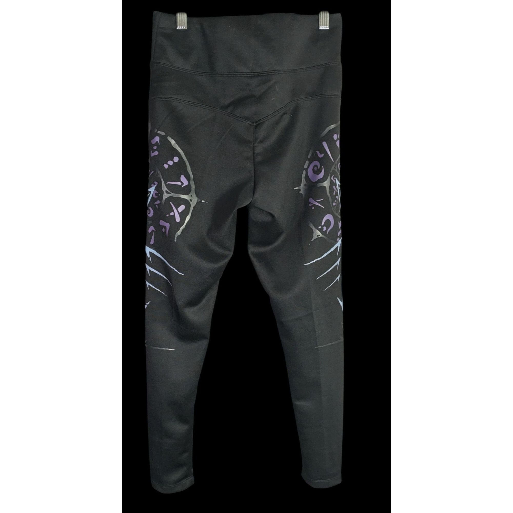 Other Verillas Raider Leggings Discontinued Black & Purple Design Size 28" / US 6 / IT 42 - 2 Thumbnail