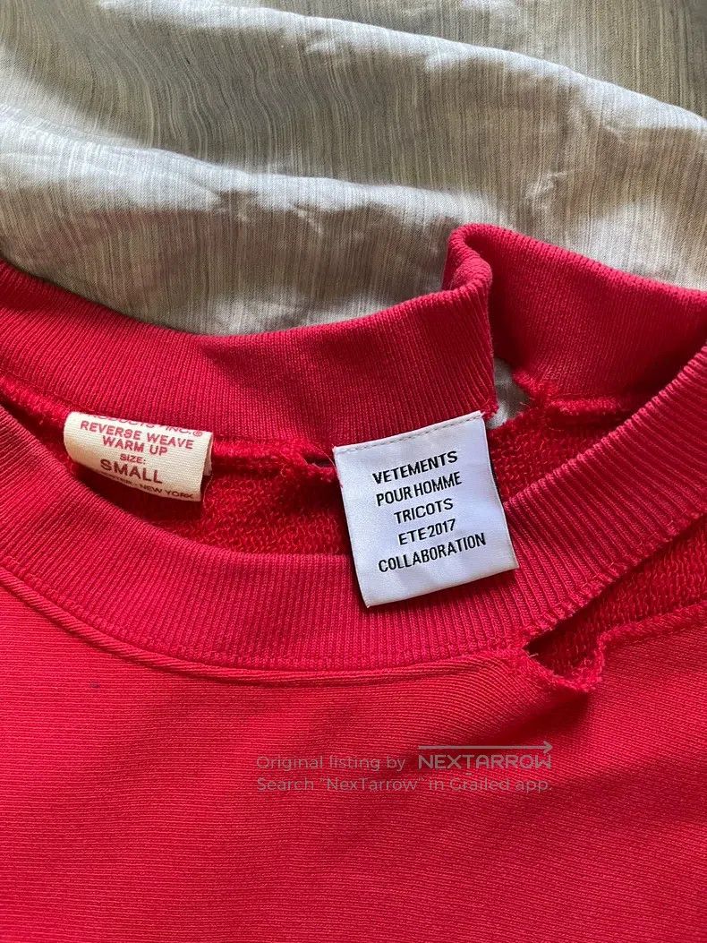 Vetements Vetements Red destroyed deconstructed hoodie Size US S / EU 44-46 / 1 - 2 Thumbnail