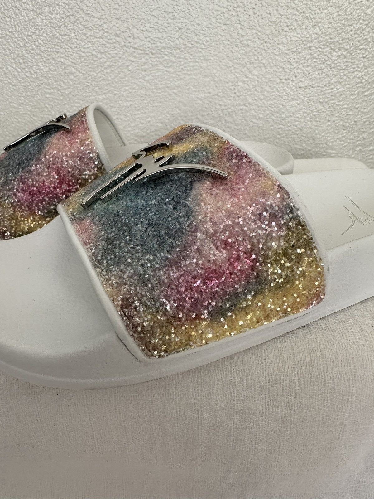 Giuseppe Zanotti Glitter Slippers/Slides Size US 9 / IT 39 - 6 Thumbnail