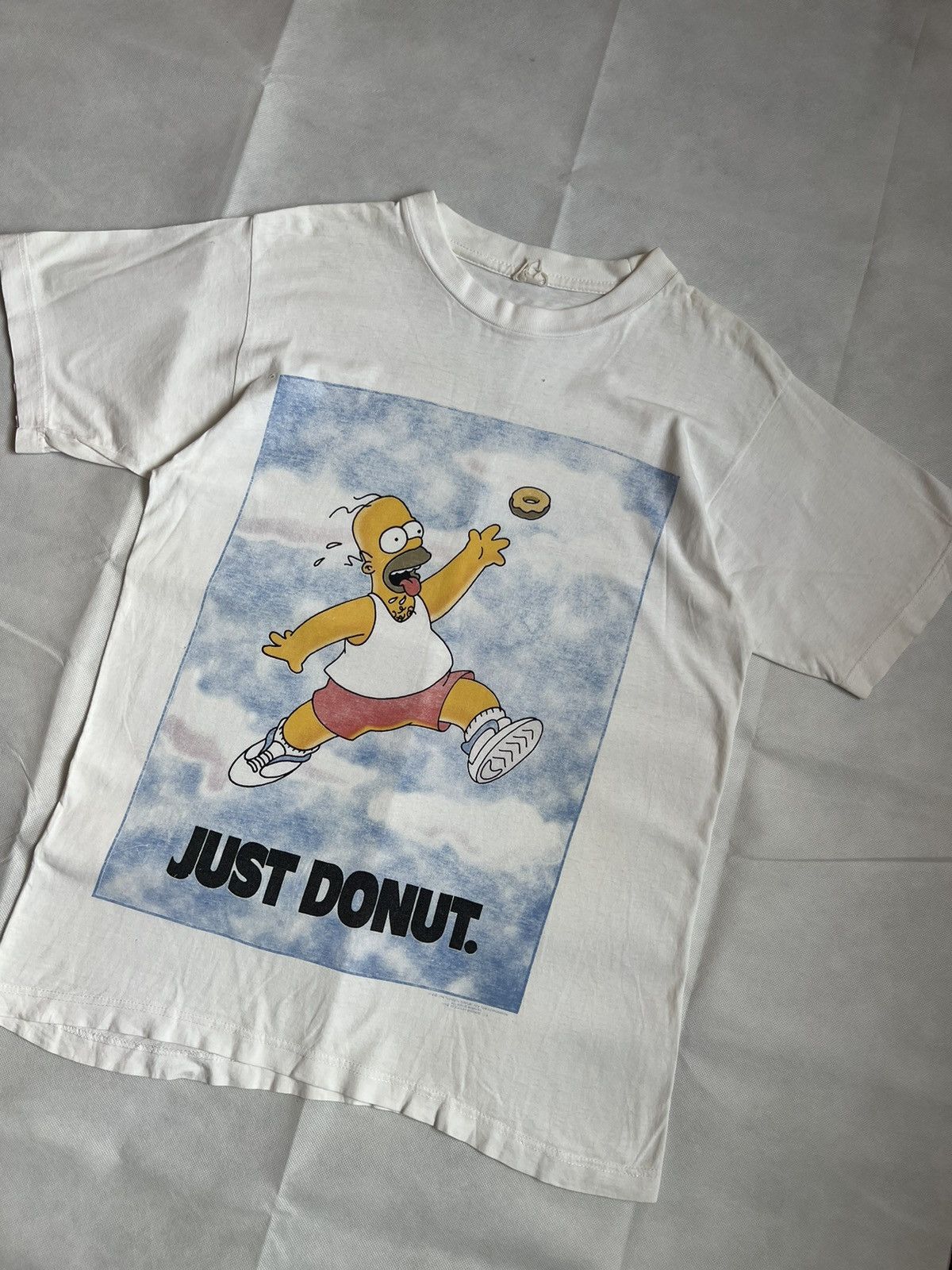 Cartoon Network Vintage 1996 The Simpson Homer Just Donut Parody Nike Shirt Size US M / EU 48-50 / 2 - 3 Thumbnail