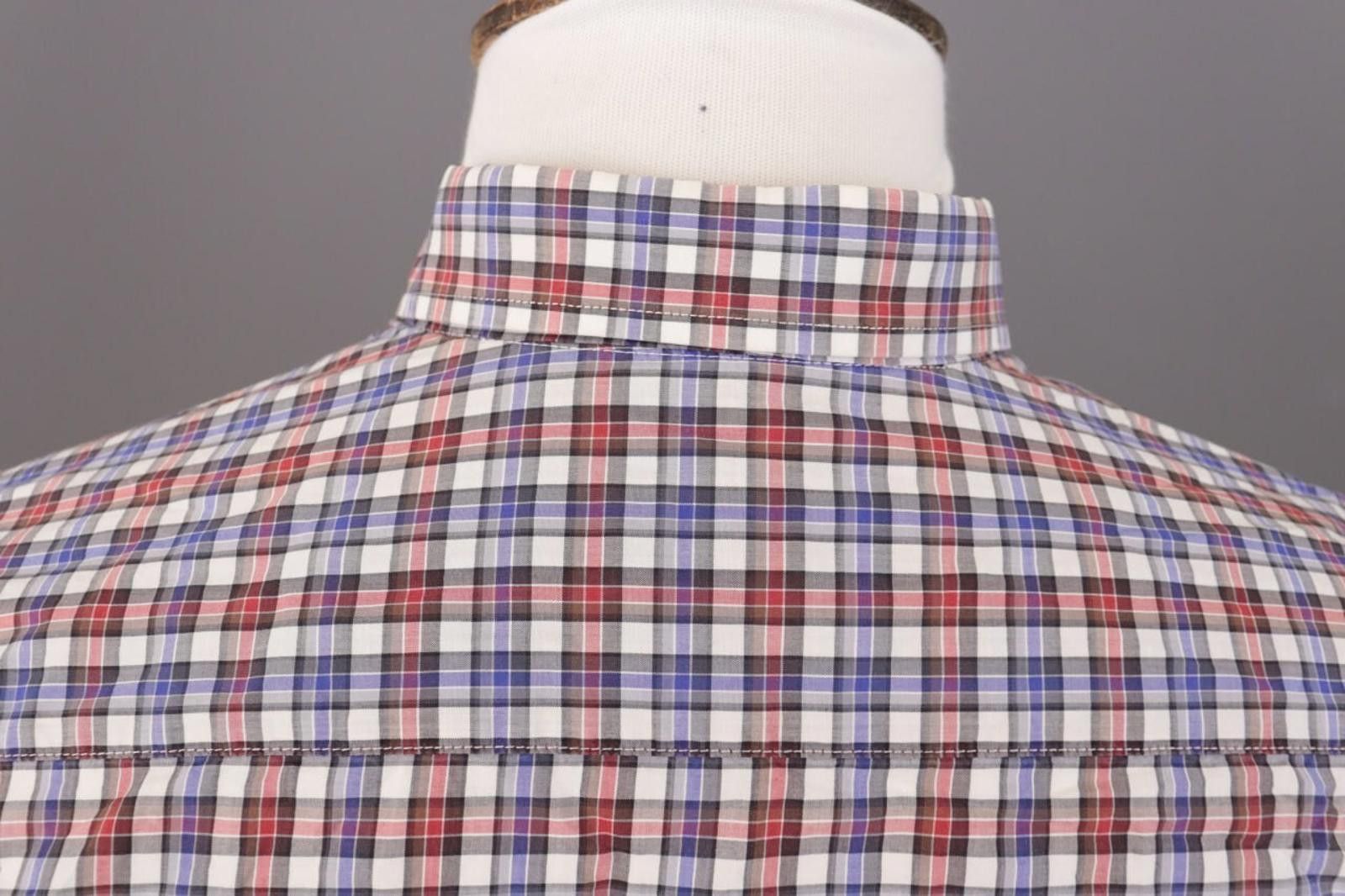 Etro Etro Multicolor Check Button Down Dress Shirt Size 39 Size US M / EU 48-50 / 2 - 10 Thumbnail