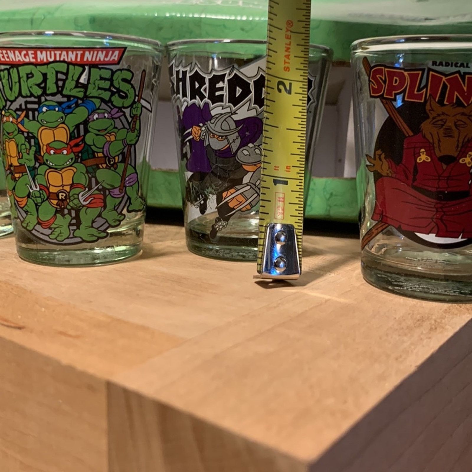 Vintage BNIB 2015 4 Teenage Mutant Ninja Turtle shot glasses Size ONE SIZE - 6 Thumbnail