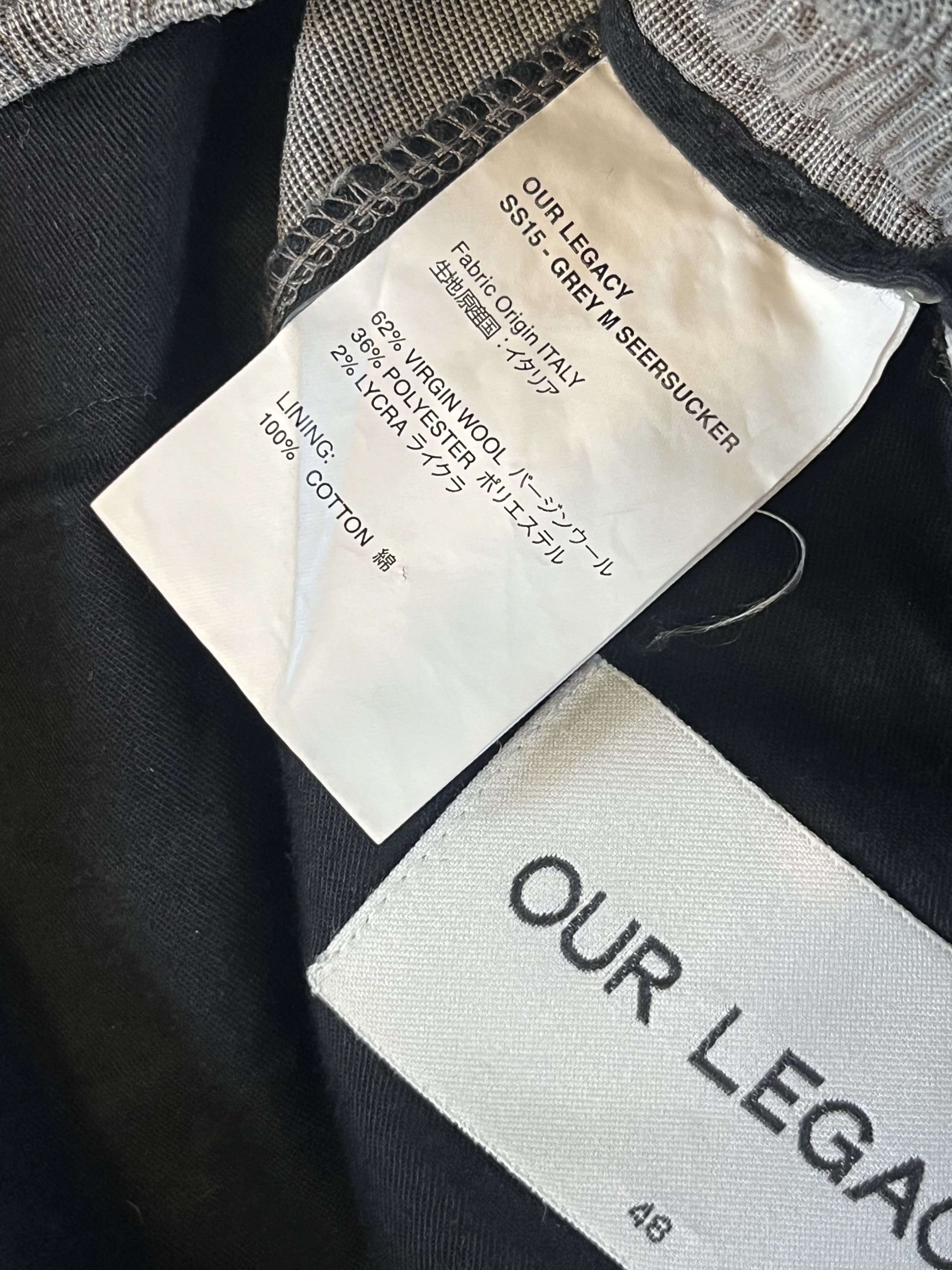 Our Legacy Our Legacy SS15 Grey Seersucker Trouser Size 31" - 6 Thumbnail