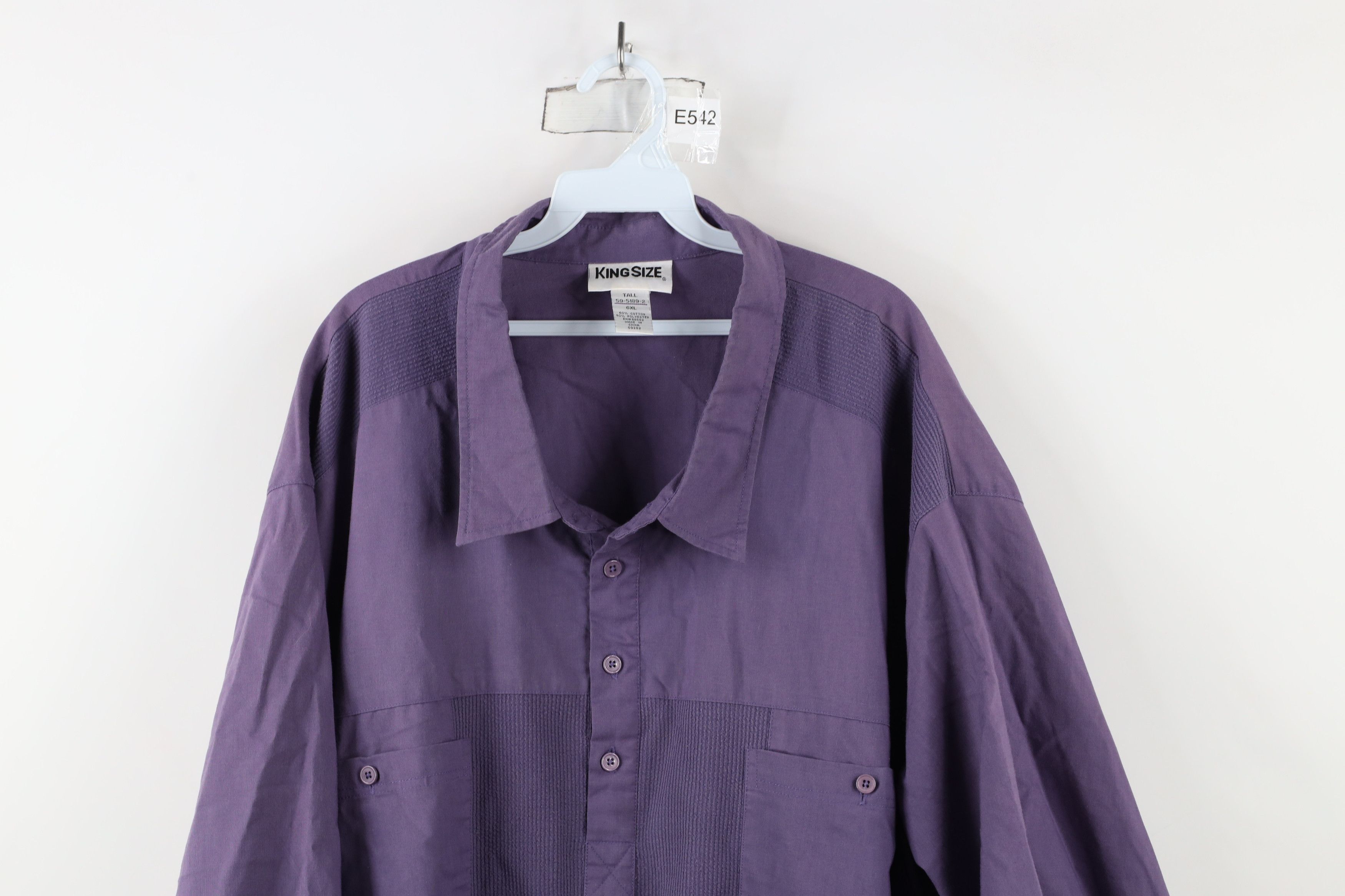 Vintage Vintage 90s Streetwear Ribbed Pullover Polo Shirt Purple Size US XXL / EU 58 / 5 - 2 Thumbnail