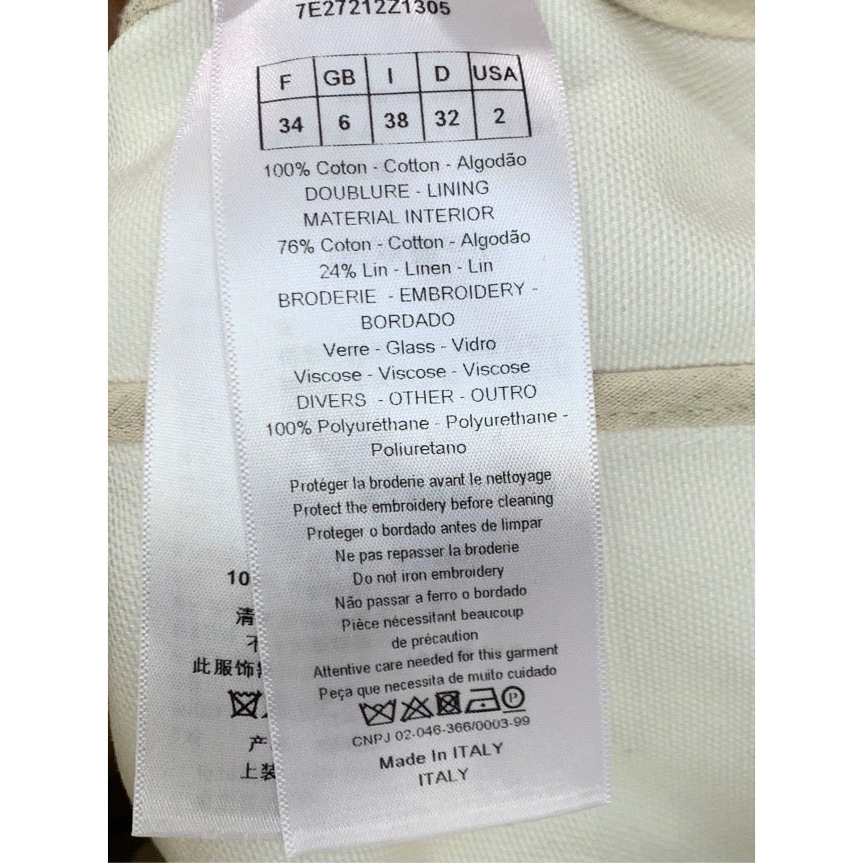 Dior Dior White Bee Embroidered Zip-Side Jacket (Size S) Size XS / US 0-2 / IT 36-38 - 5 Thumbnail