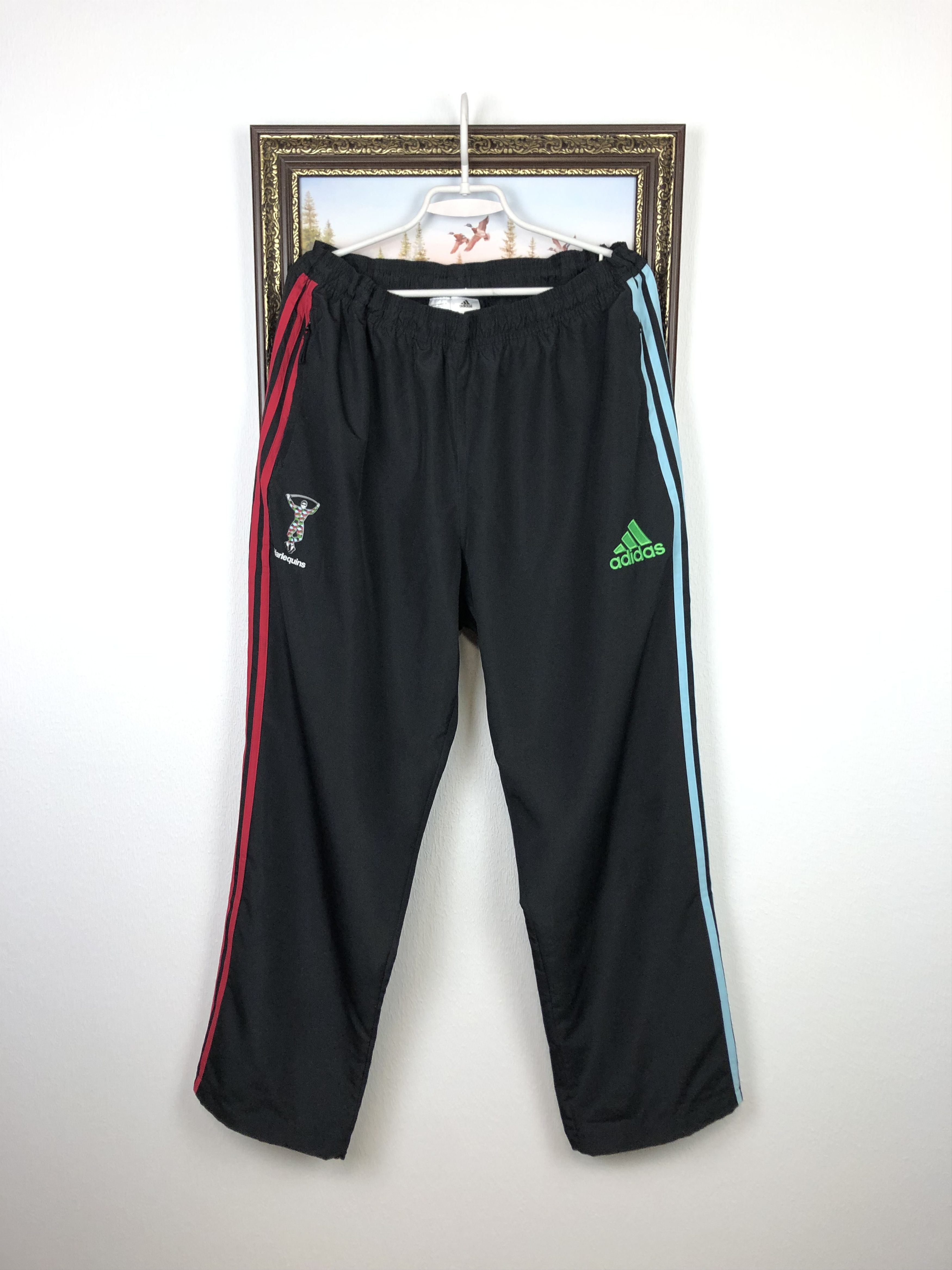 Adidas Adidas Harlequins Rugby Union Track Pants Black Sweatpants Size US 38 / EU 54 - 1 Thumbnail