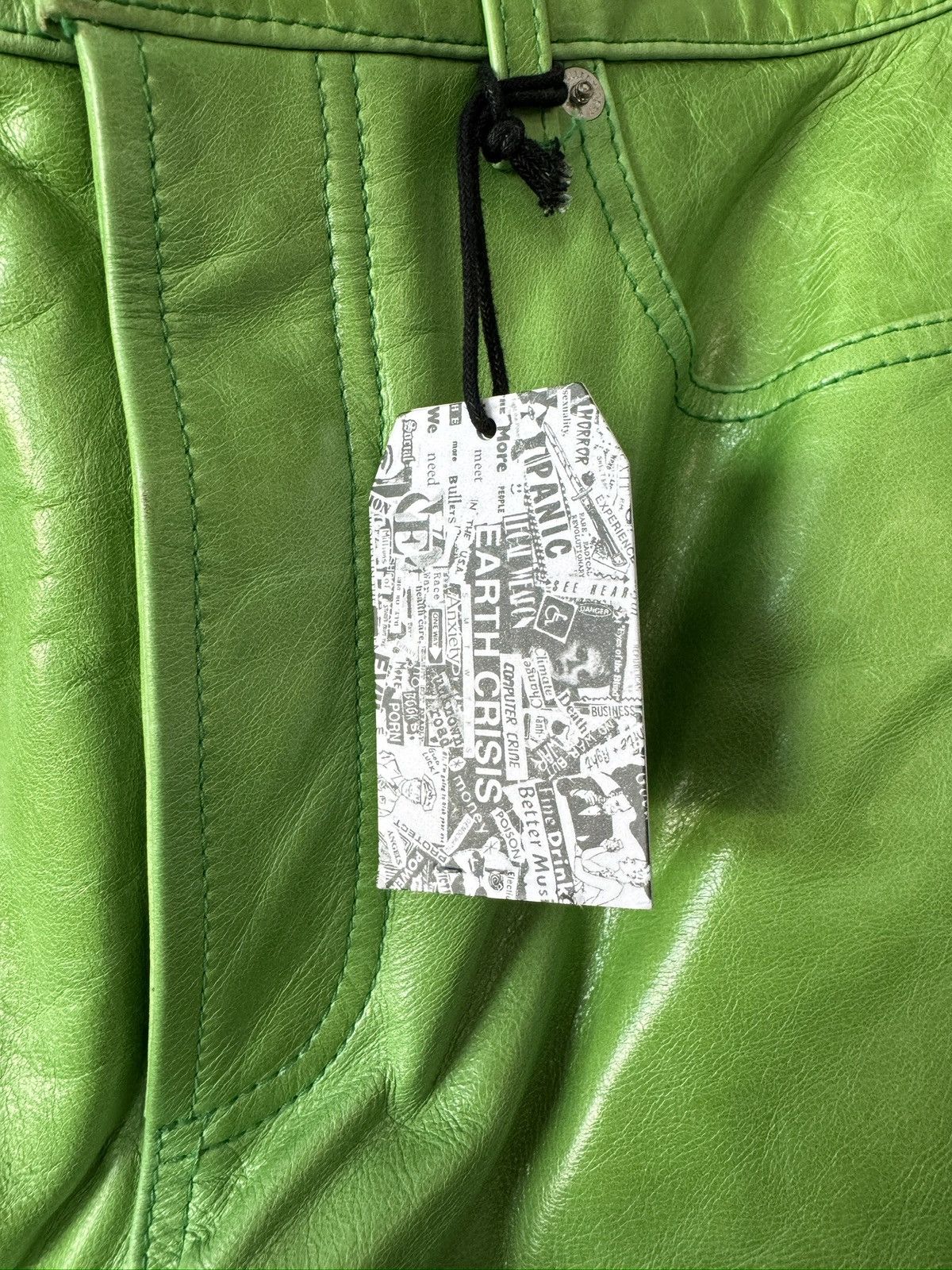 Gallery Dept. $6100 Green Leather Logan Pants Size US 30 / EU 46 - 4 Thumbnail