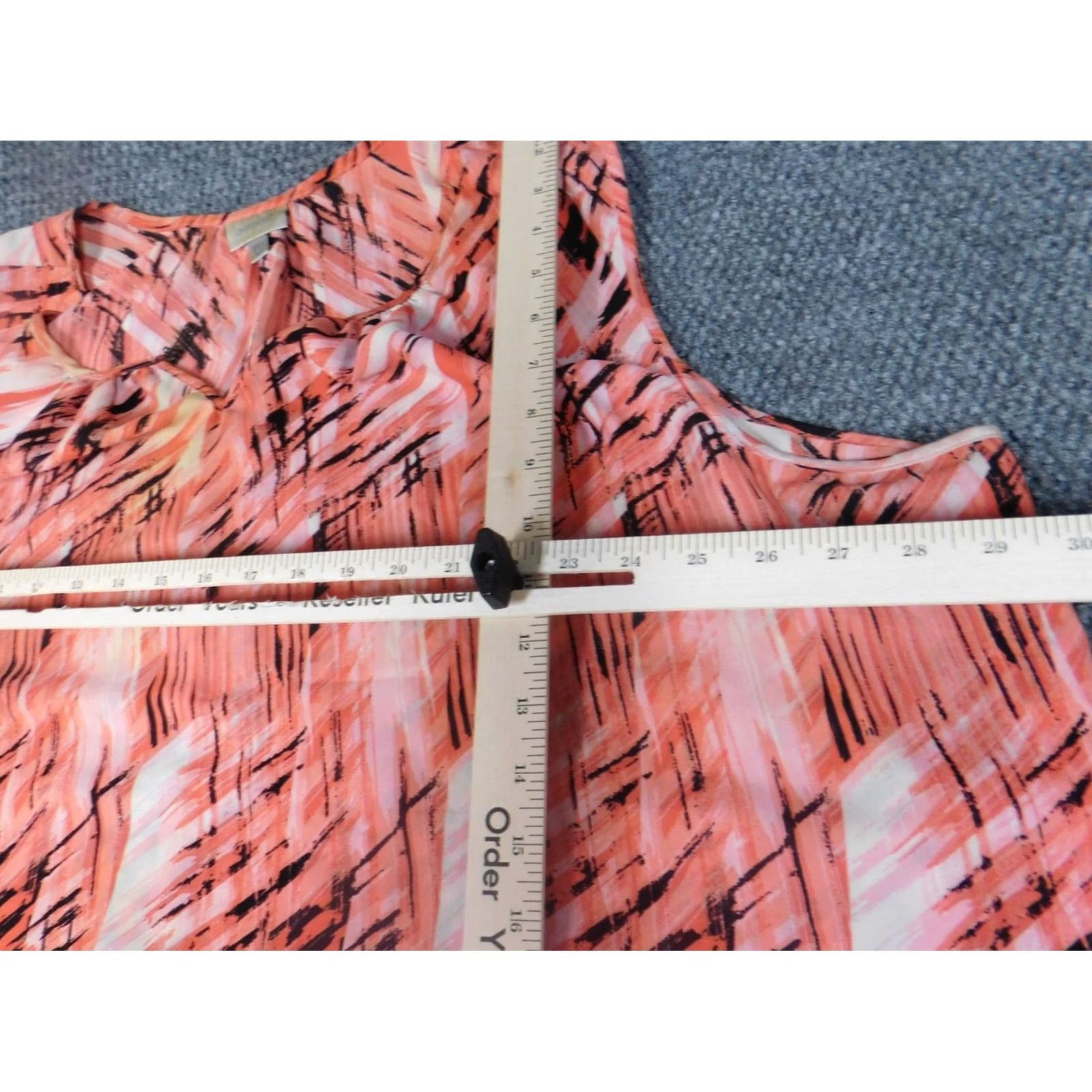 Avenue Avenue Blouse Shirt Womens Cap Sleeve Collar Pullover Orange 30 Floral Ruffle Stretch Casual Ladies Regular Size 4XL / US 24-26 - 4 Thumbnail