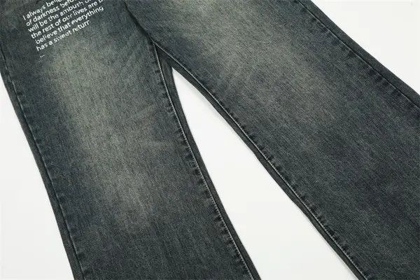 Japanese Brand Washed distressed loose casual straight-leg printed jeans Size US 32 / EU 48 - 7 Thumbnail