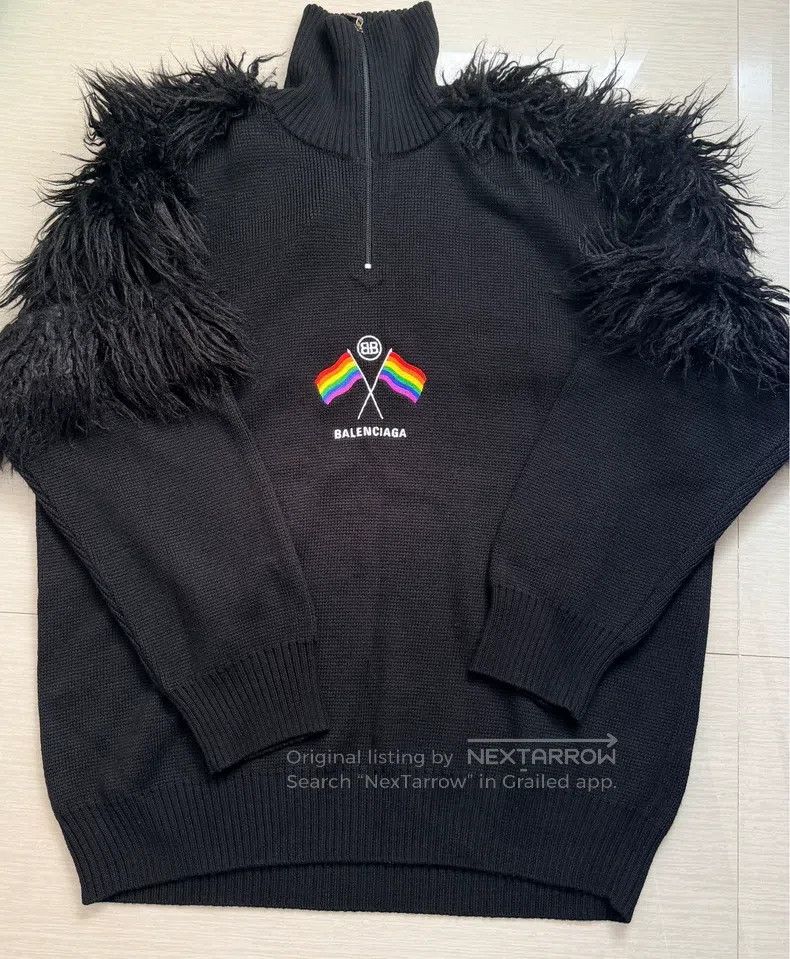 Balenciaga Balenciaga Colorful Flag Sweater Size US S / EU 44-46 / 1 - 1 Thumbnail