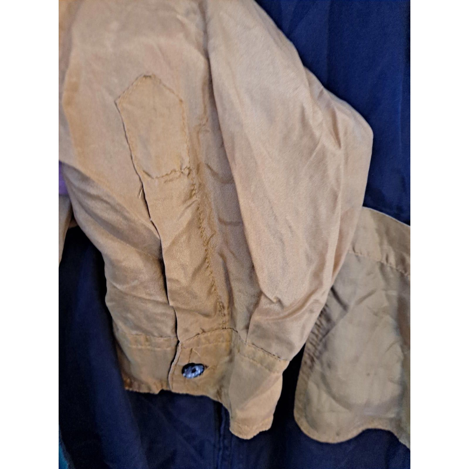 Other Vintage Protest Blue Tan Green 100% Silk Button Up Shirt Siz Size US L / EU 52-54 / 3 - 5 Thumbnail