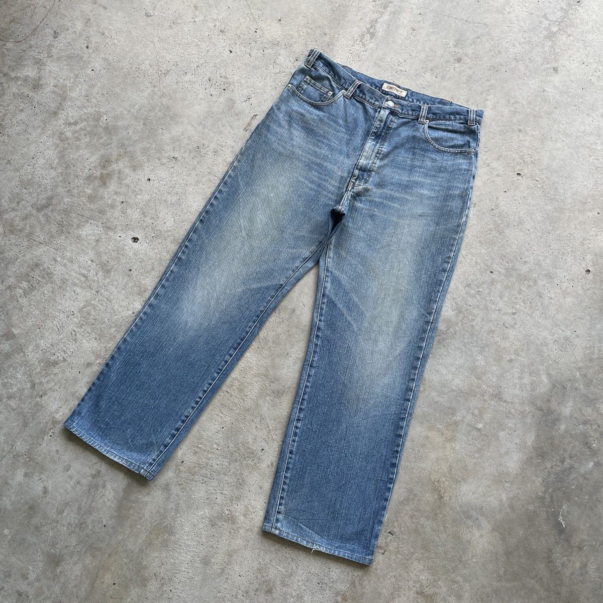 Vintage W35 Vintage Smith’s American BAGGY Jeans Faded Pants Denim Size US 35 - 2 Thumbnail