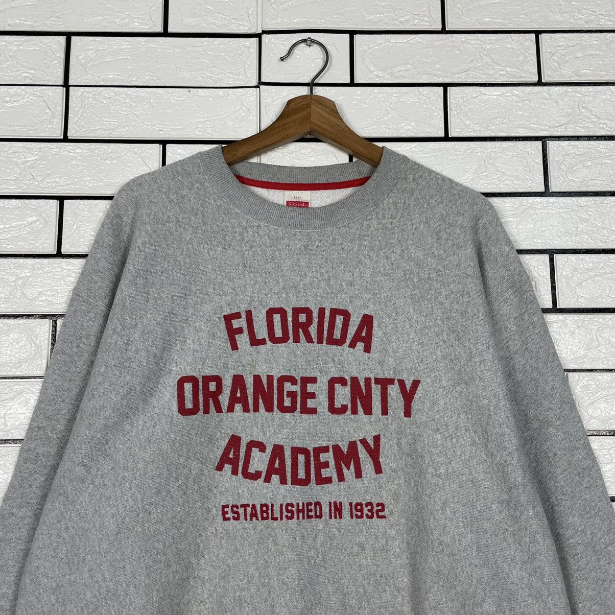 Japanese Brand Florida Orange CNTY Academy Sweatshirt Size US L / EU 52-54 / 3 - 2 Thumbnail