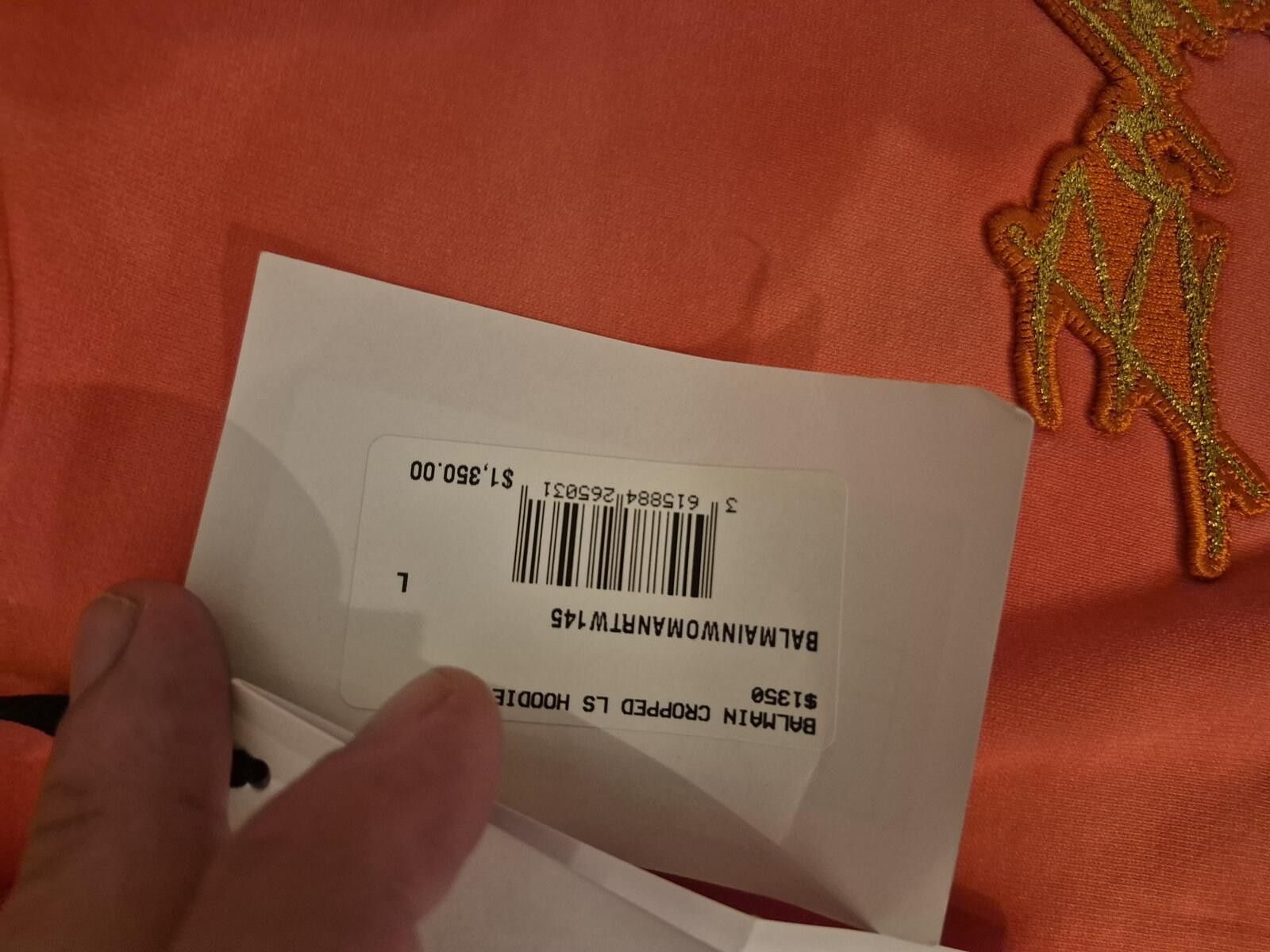 Balmain Balmain Cropped Hoodie Size Large BNWT MSRP $1,350 Size L / US 10 / IT 46 - 4 Thumbnail
