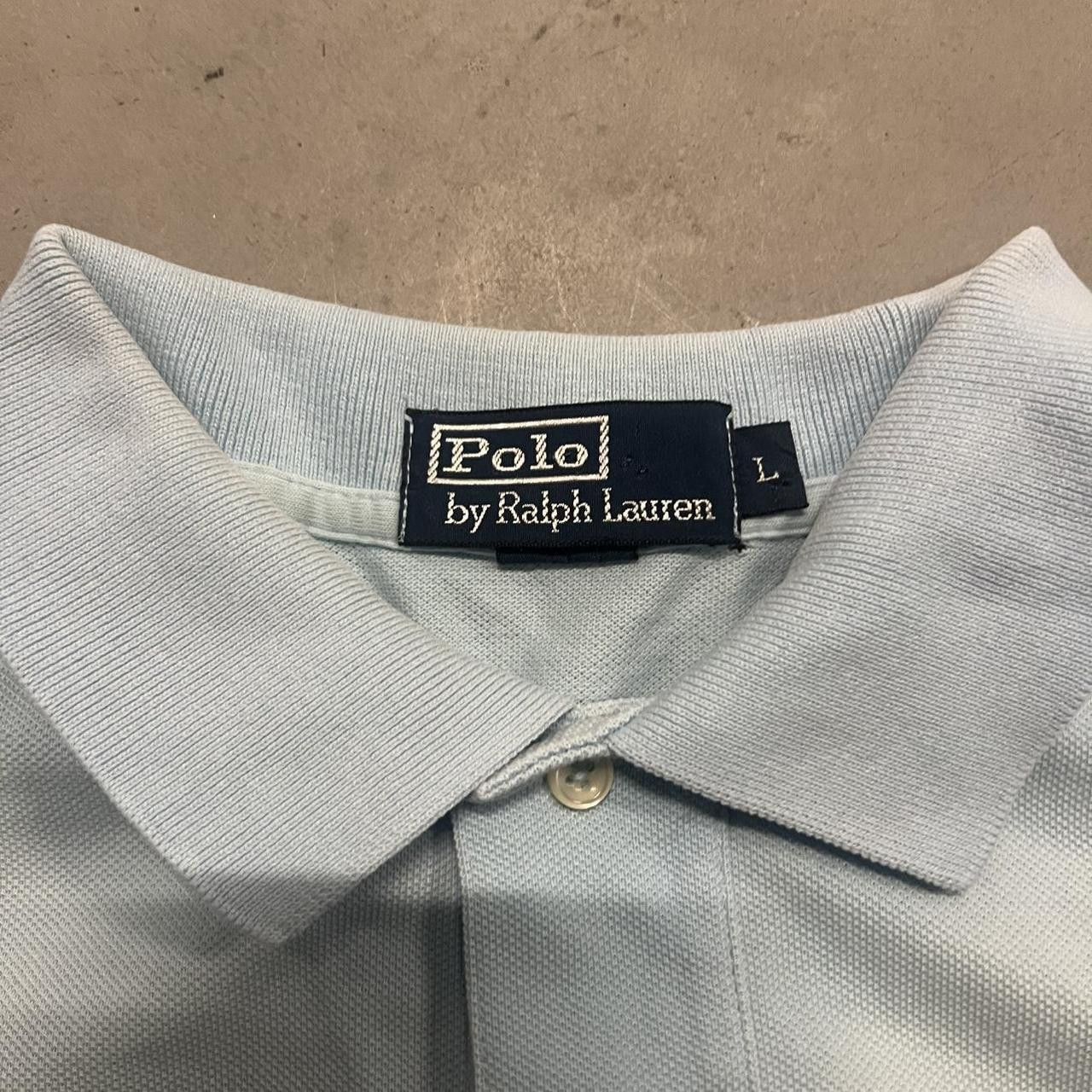 Polo Ralph Lauren Crazy Vintage Y2K/2000s Polo Ralph Lauren Preppy Baby Blue Polo Shirt! Size US L / EU 52-54 / 3 - 3 Thumbnail