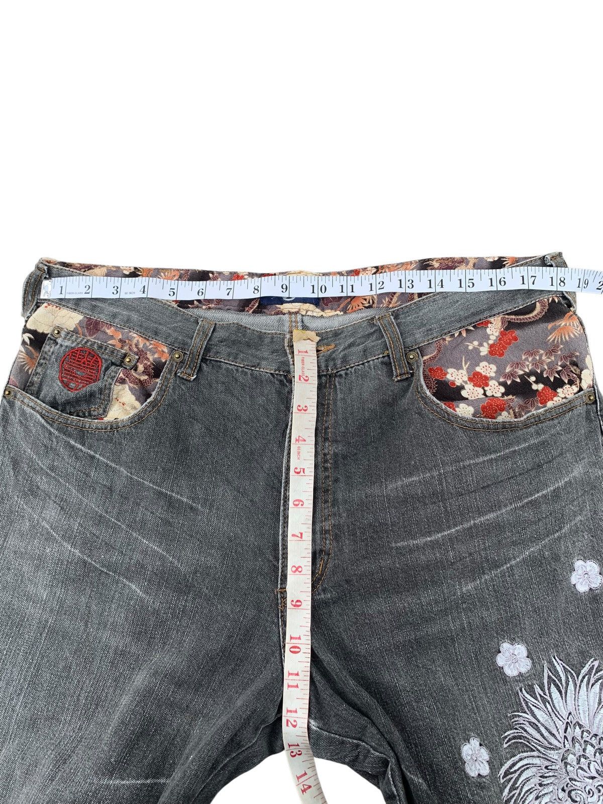 Kapital EMBROIDERED LIKE KARAKURI TAMASHI PHOENIX STREETWEAR DENIM Size US 37 - 18 Thumbnail