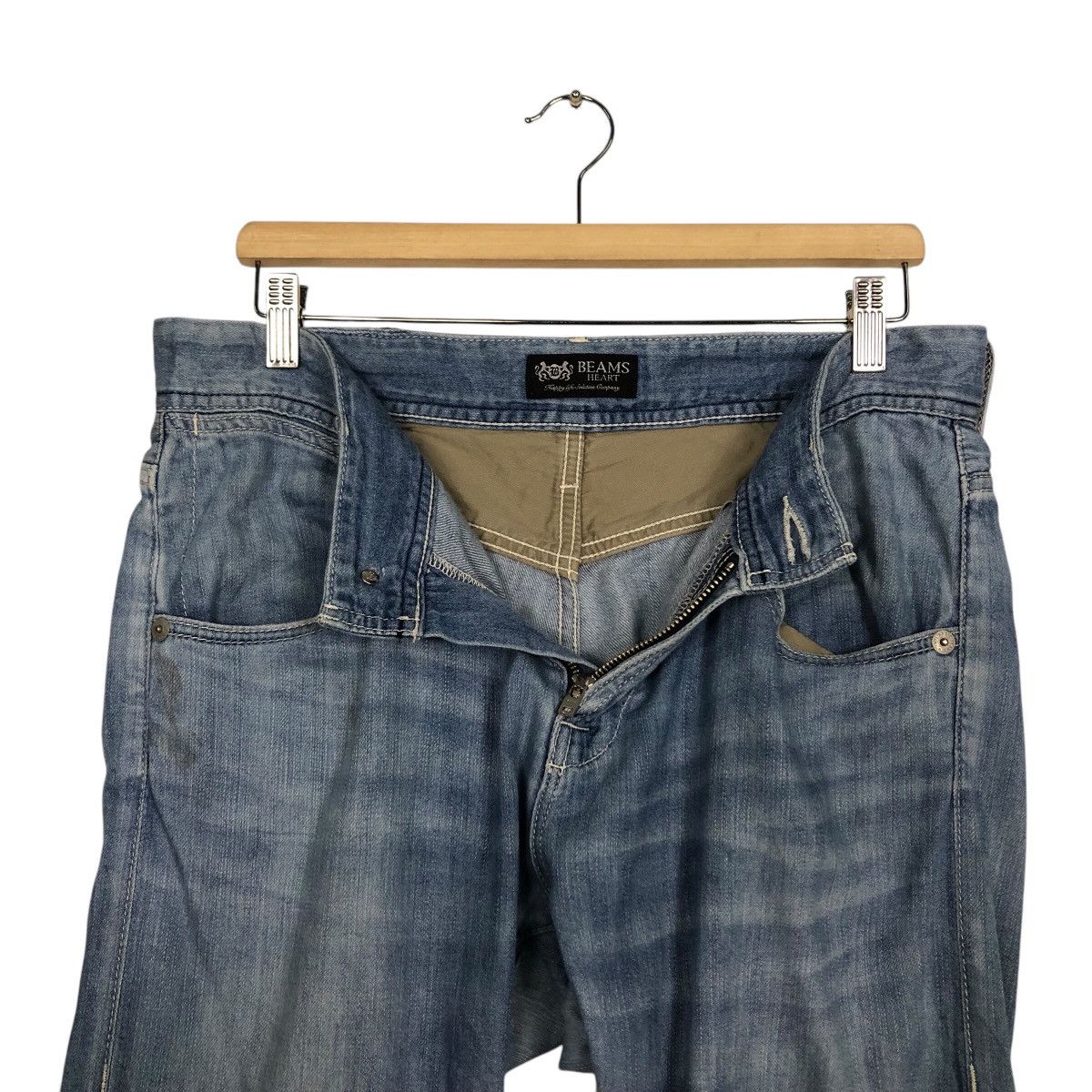 Beams Plus 📌Vintage Denim Jeans Biker Beams Heart Issey Miyake Size 34" / US 12 / IT 48 - 19 Thumbnail