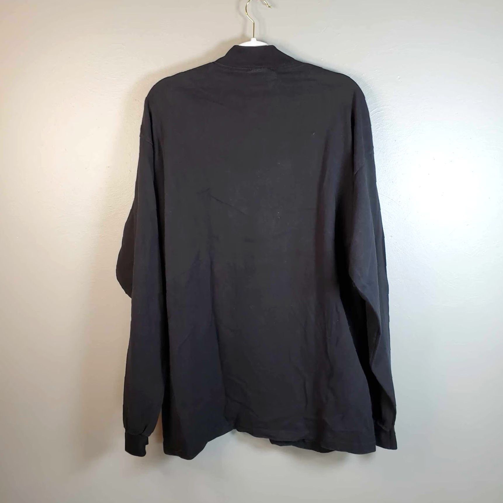 Nike VINTAGE Nike Long Sleeve Shirt Turtle Neck Made In USA XL Mens BLACK Turtleneck USA 90s Vintage Nike Shirt XL Big & Tall Herren Size US XL / EU 56 / 4 - 7 Thumbnail
